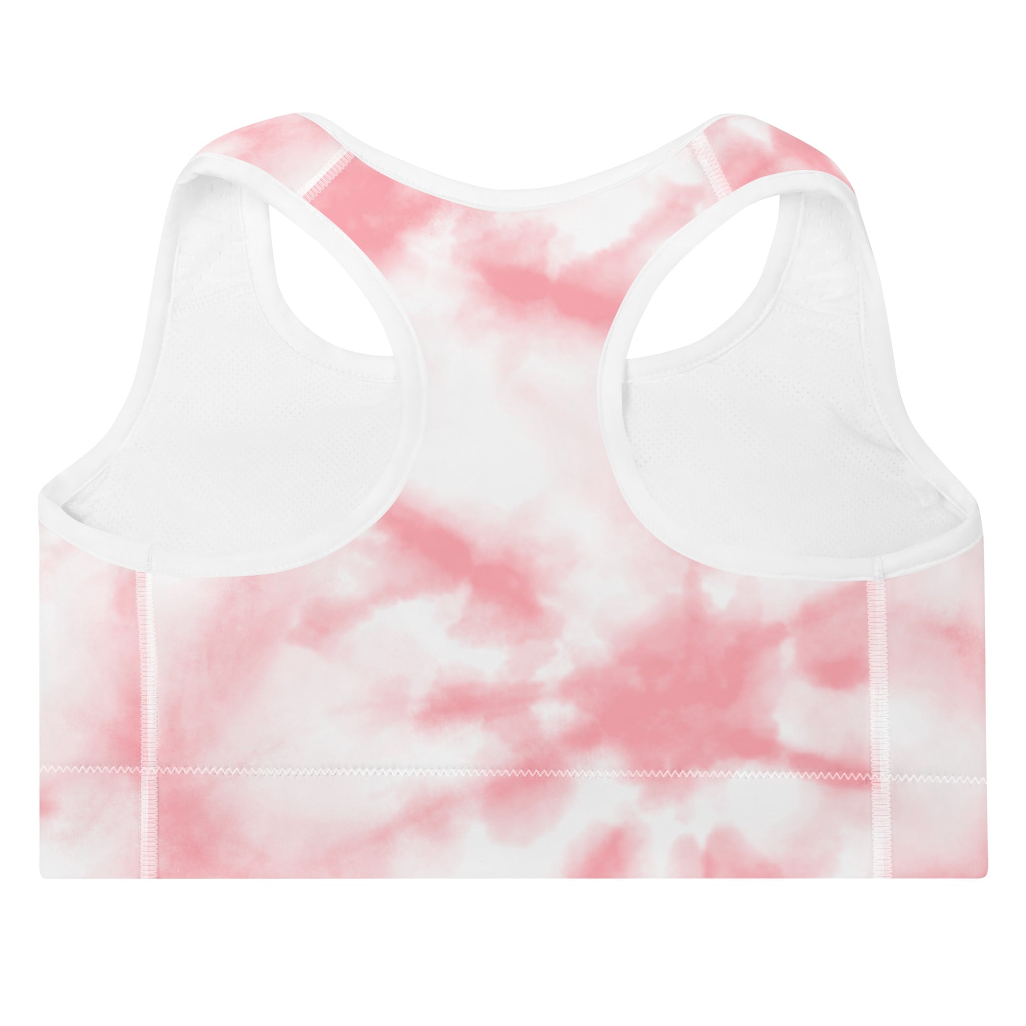 Cute Pink Tie Dye Padded Gym & Sports Bra