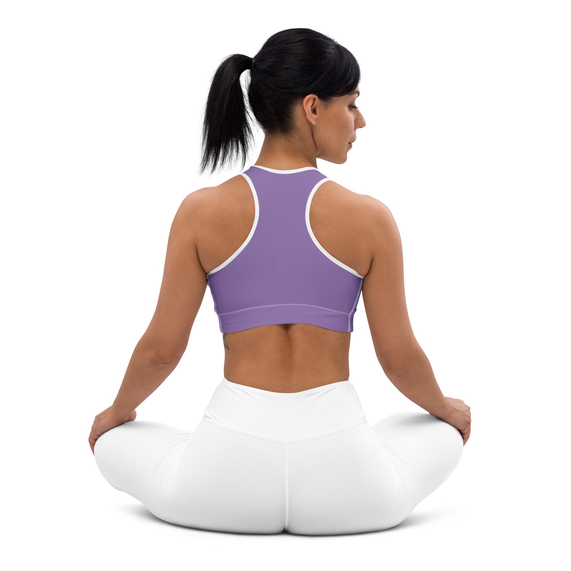 Preppy Minimal Lavender Padded Sports Bra