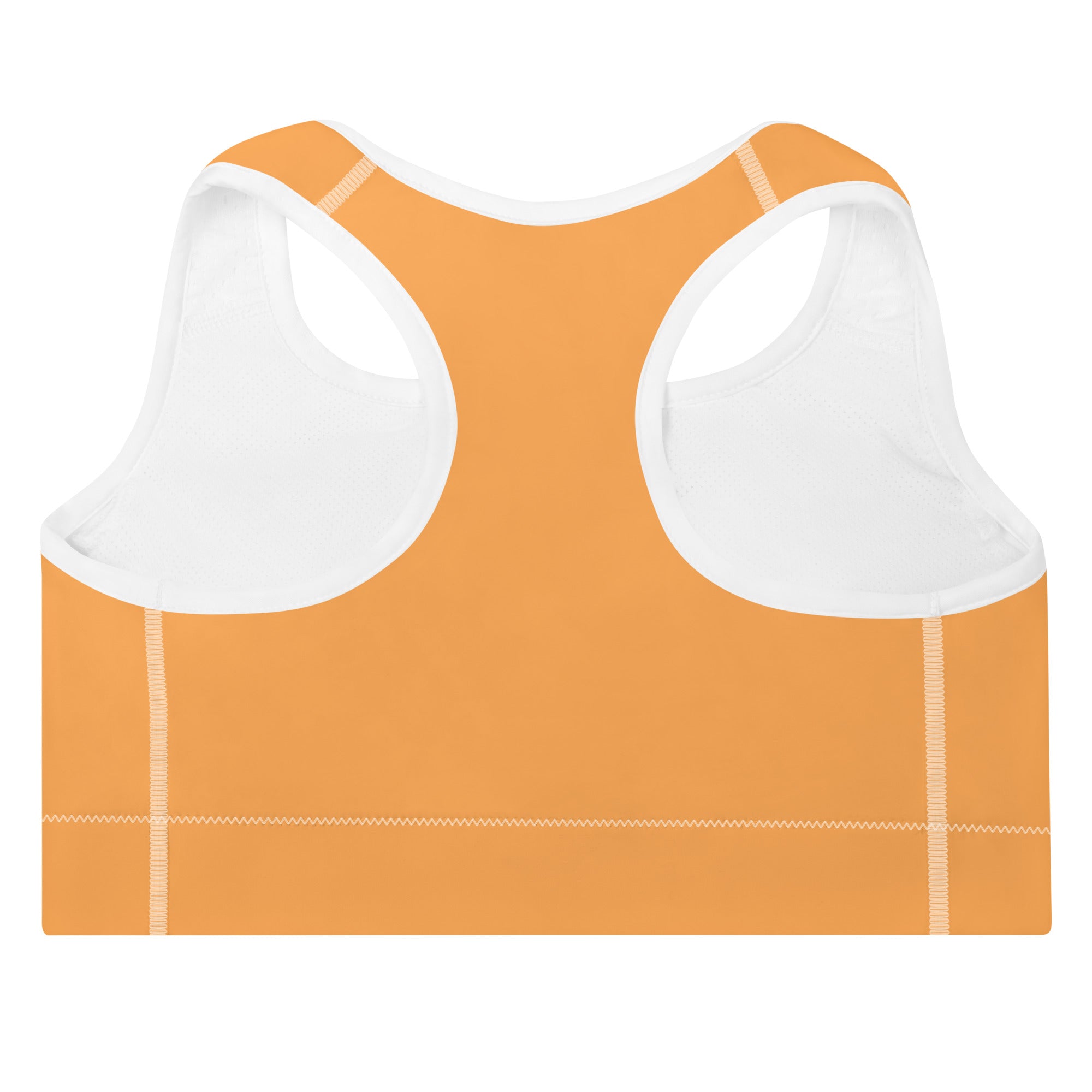 Sporty Orange Padded Gym Sports & Workout Bra