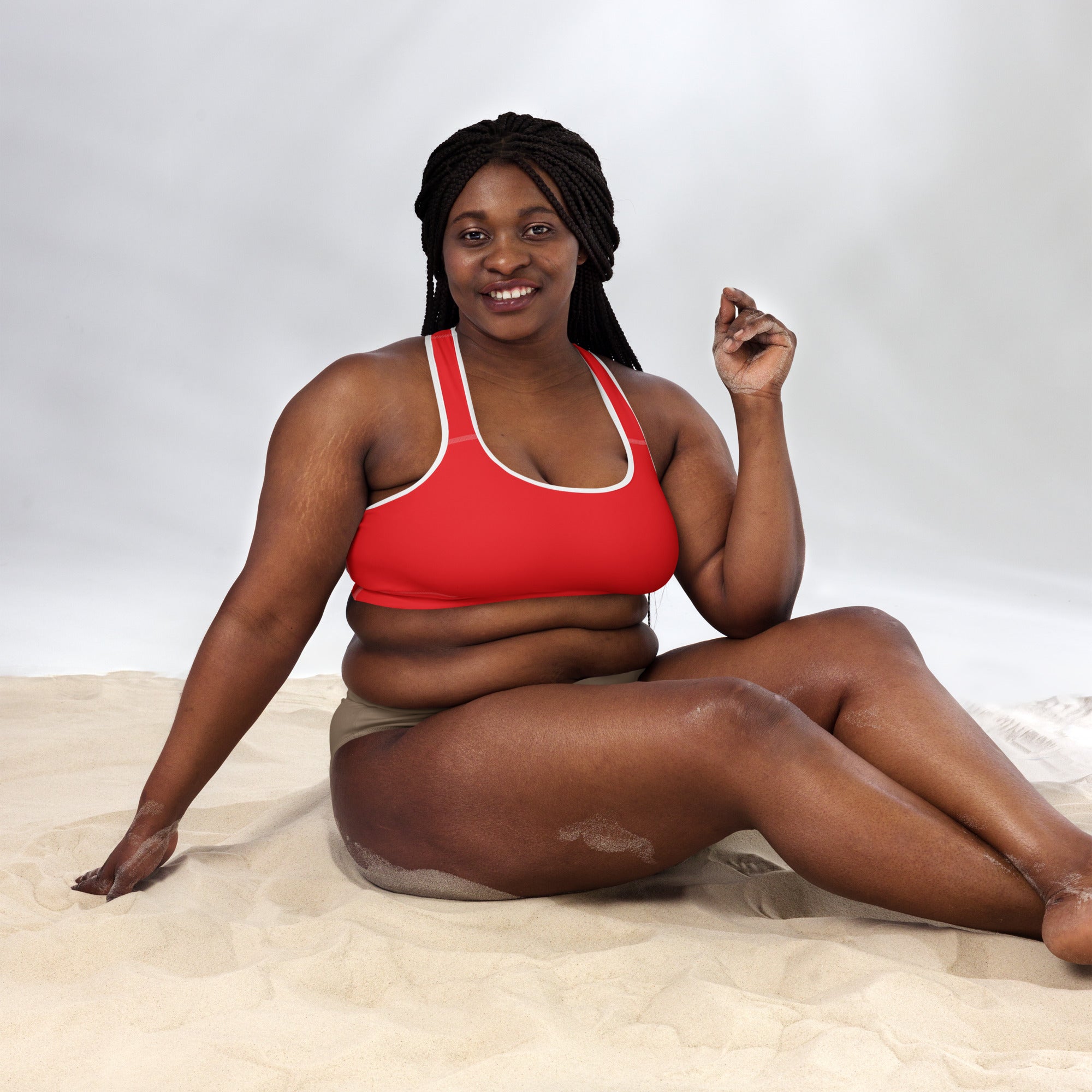 Athletic Red Padded Gym Sports & Workout Bra