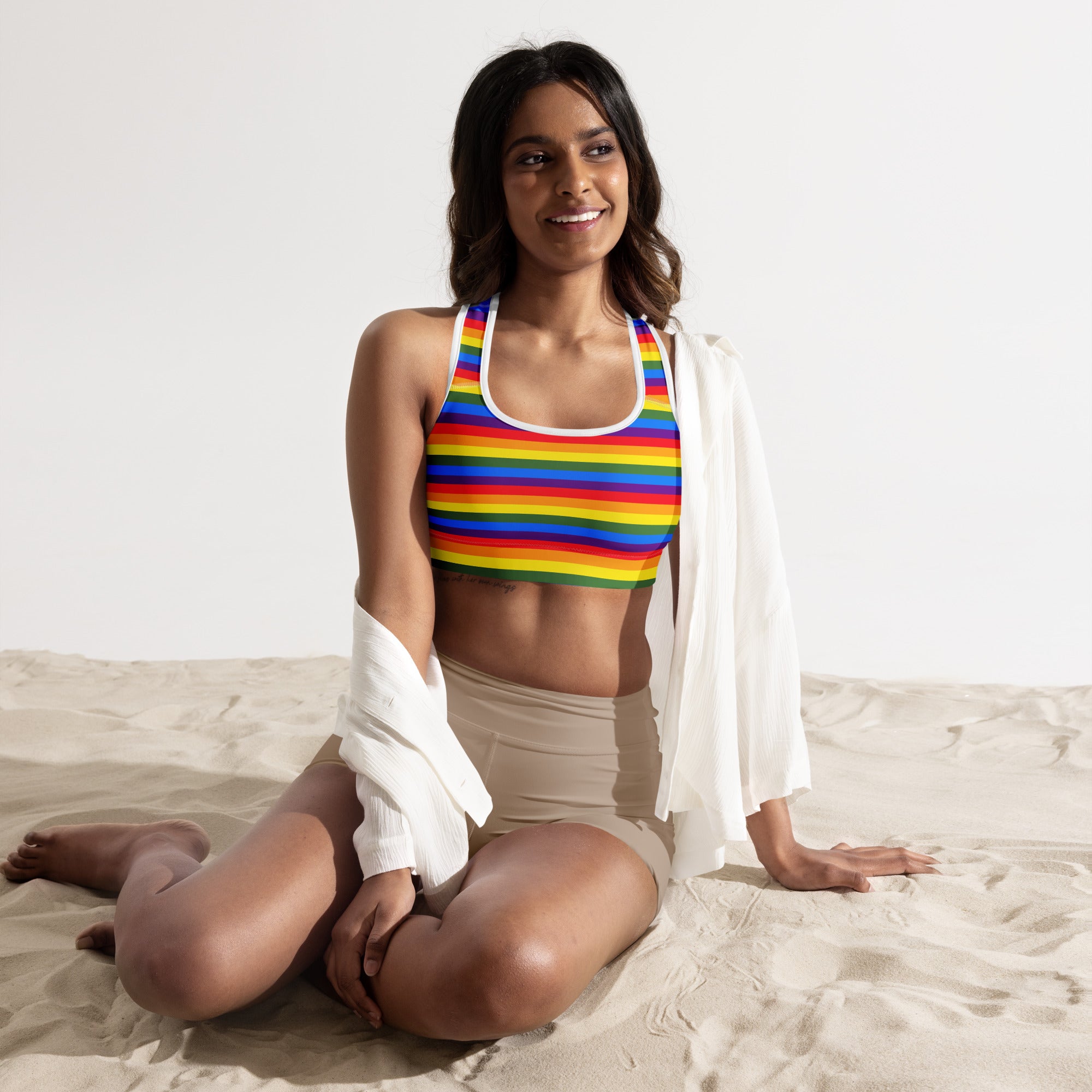Pride Rainbow Padded Gym & Sports Bra