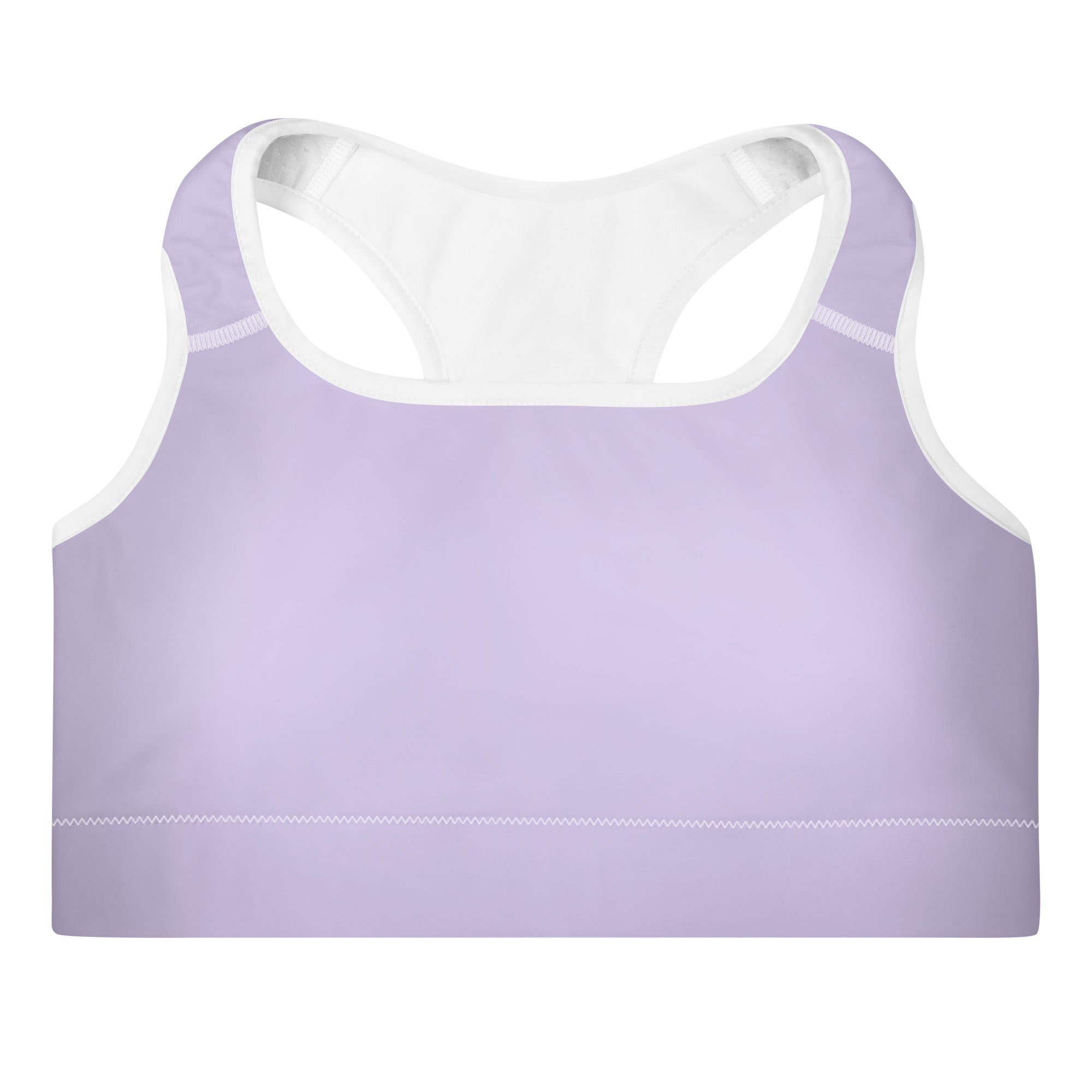 Preppy Plain Purple Padded Sports Bra