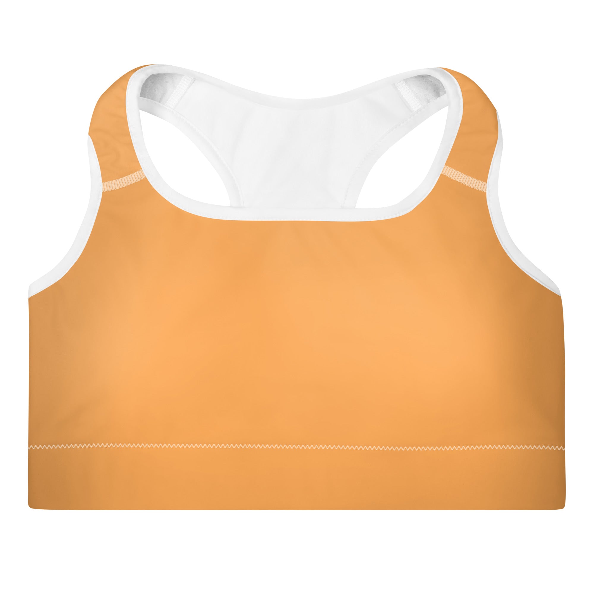 Sporty Orange Padded Gym Sports & Workout Bra