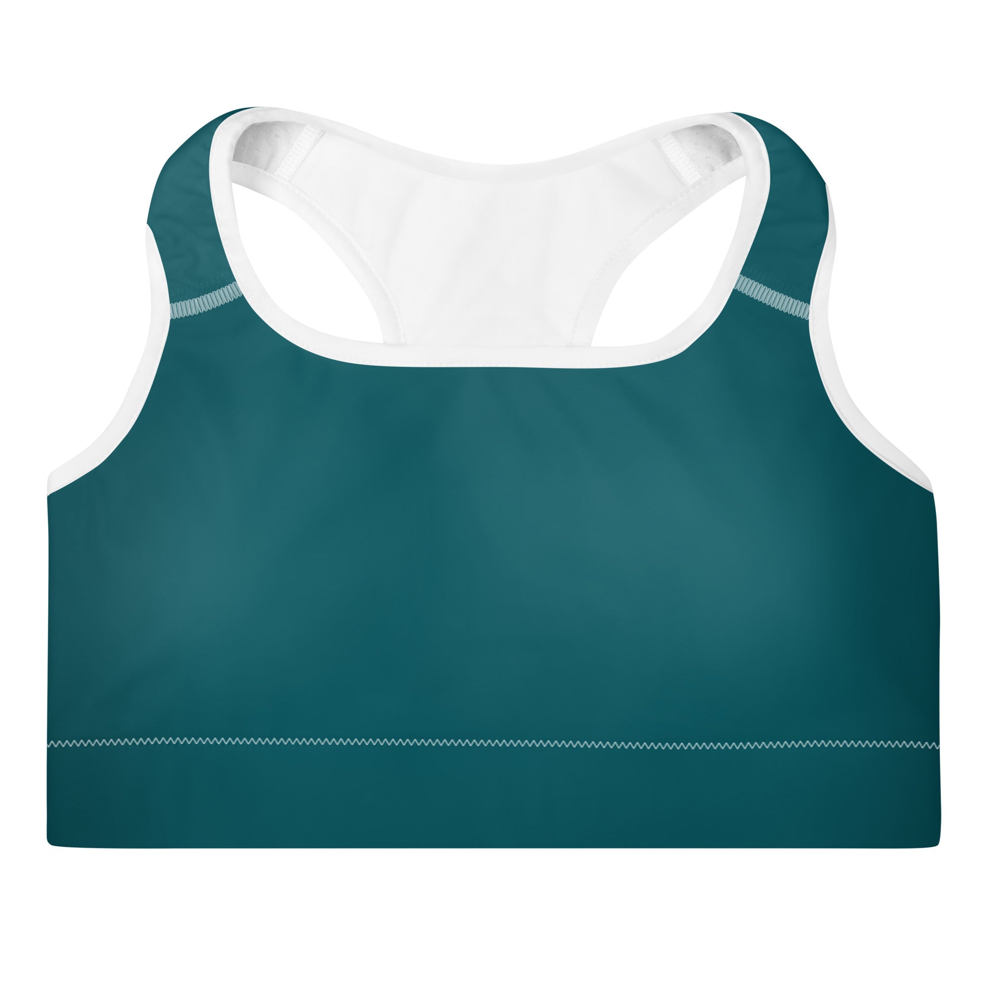 Seamless Teal Padded Gym Sports & Workout Bra