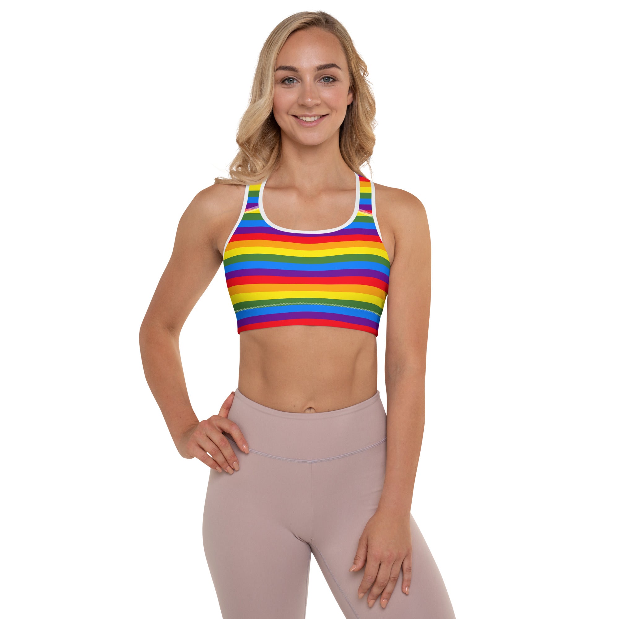 Pride Rainbow Padded Gym & Sports Bra