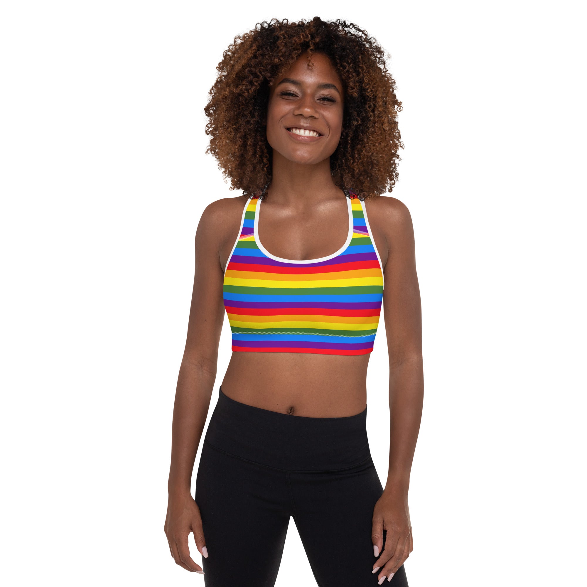 Pride Rainbow Padded Gym & Sports Bra