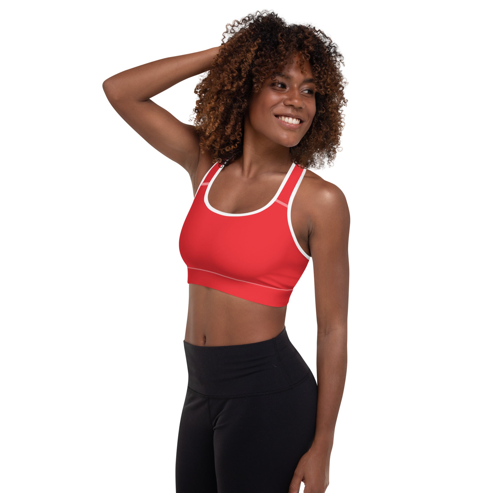 Athletic Red Padded Gym Sports & Workout Bra
