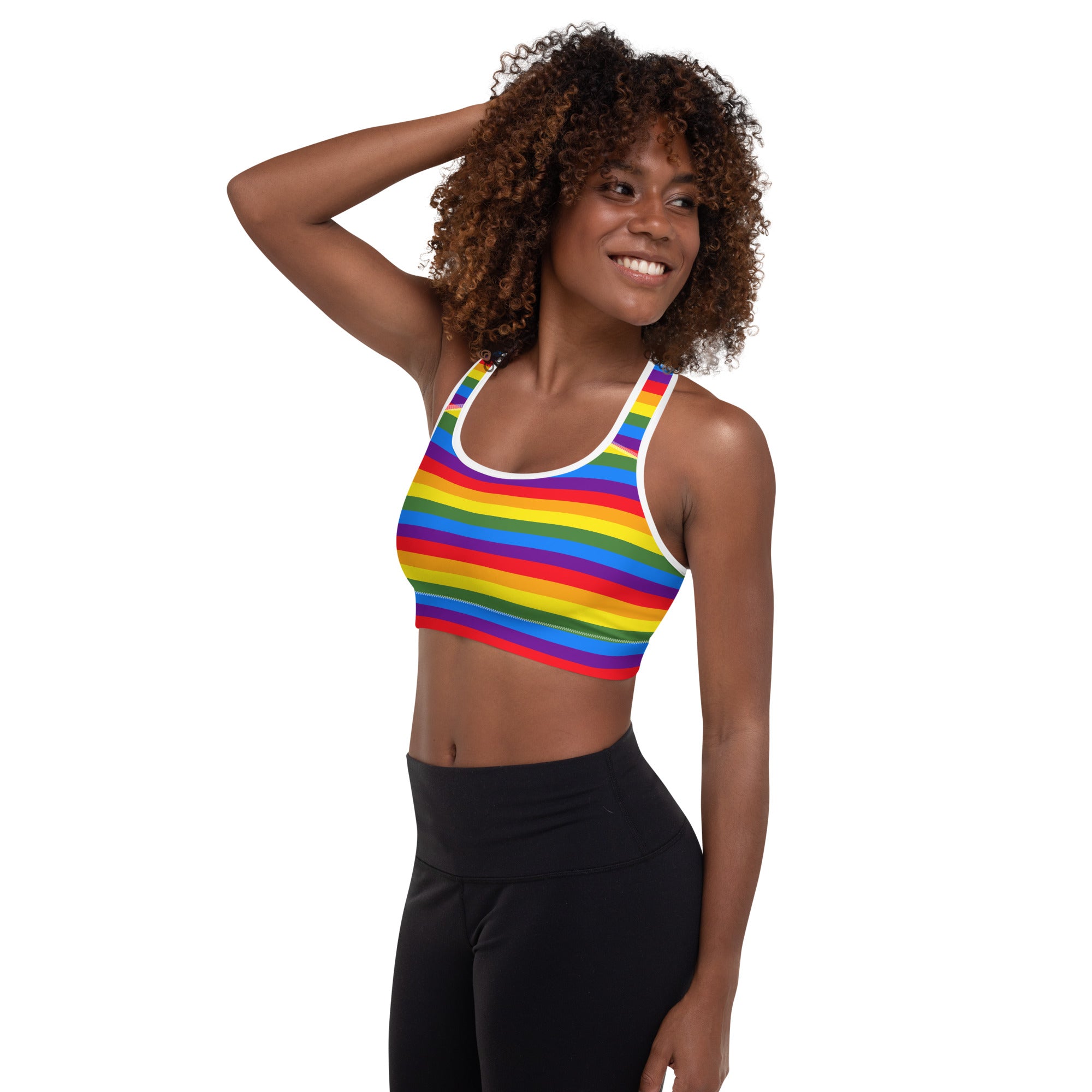 Pride Rainbow Padded Gym & Sports Bra