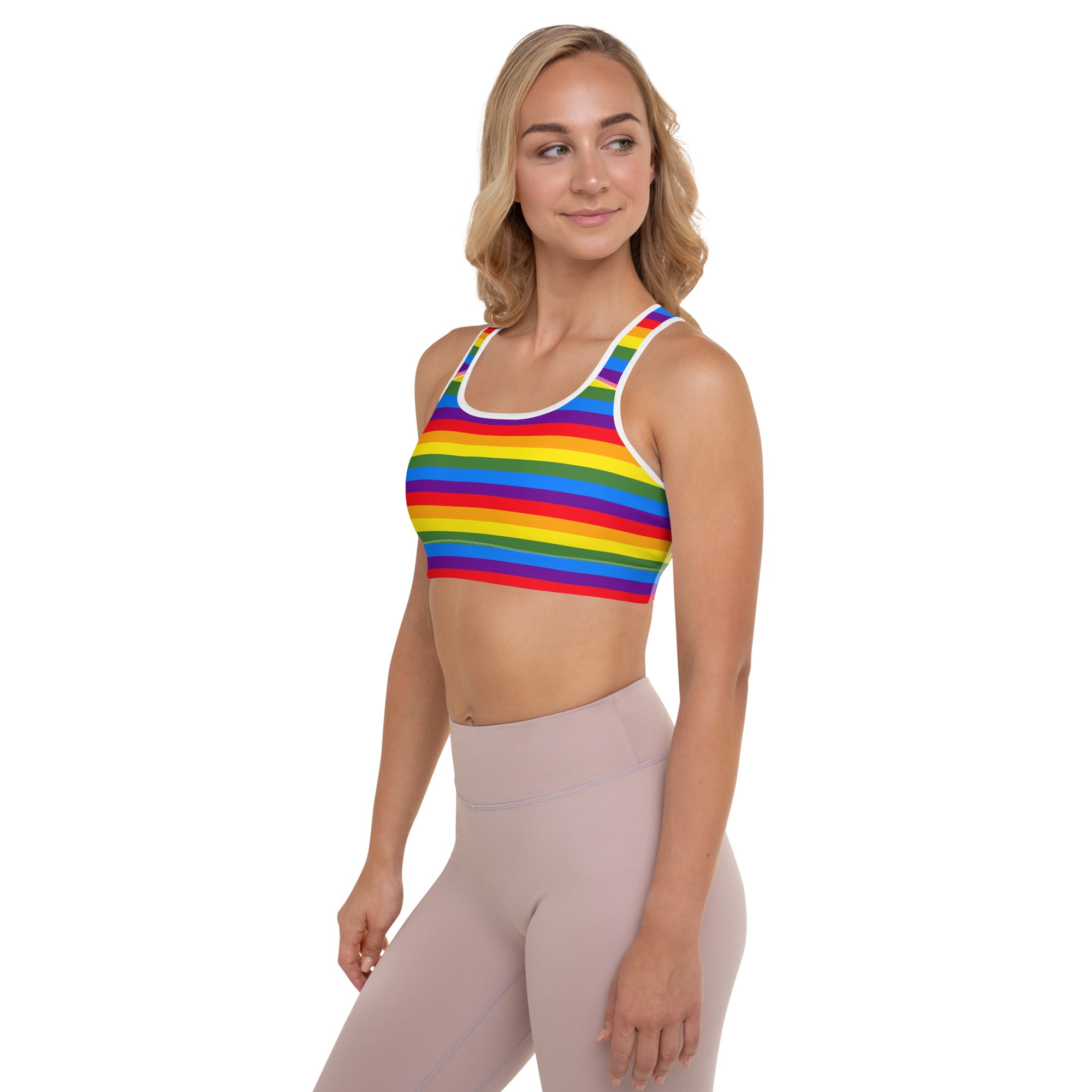 Pride Rainbow Padded Gym & Sports Bra