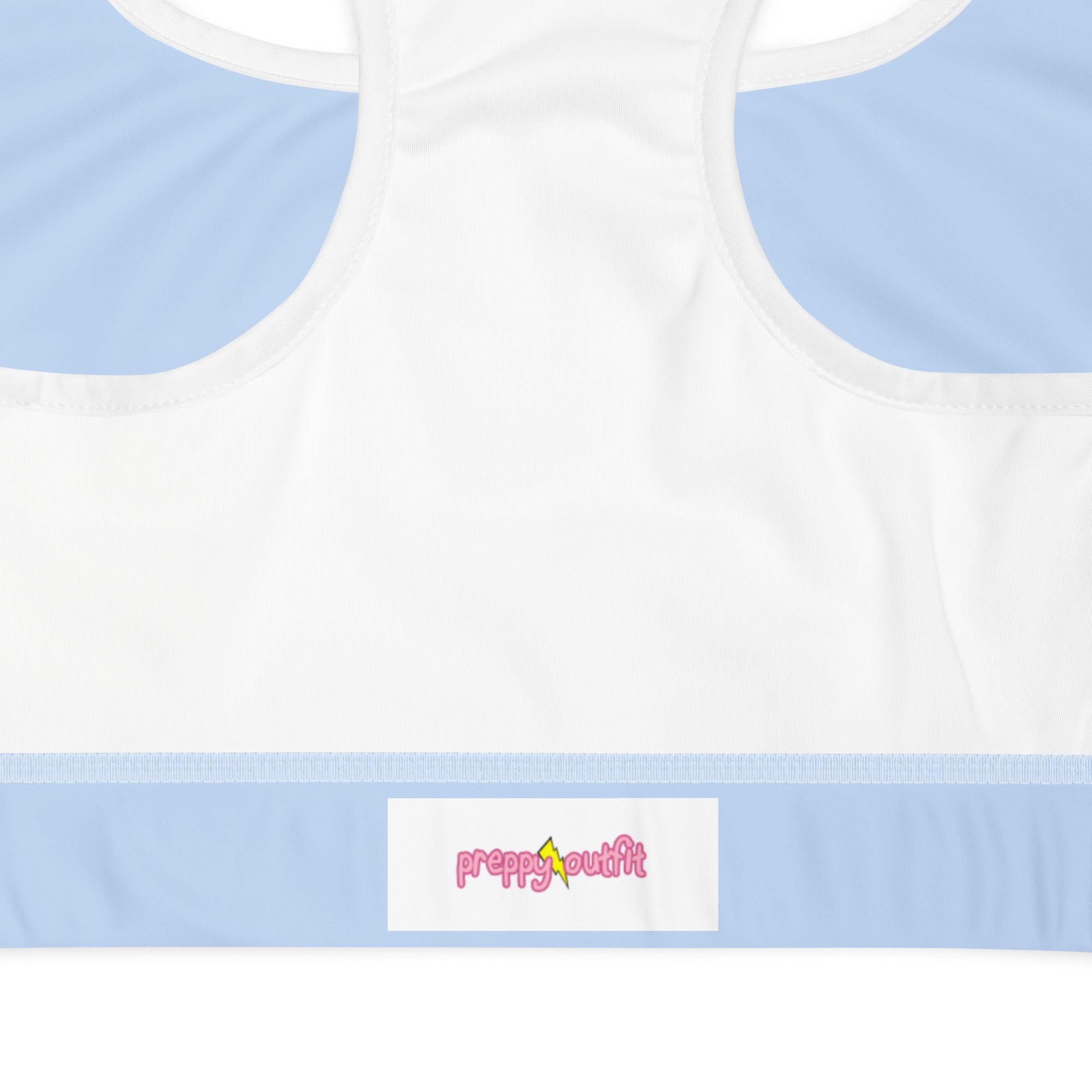 Preppy Plain Baby Blue Padded Sports Bra