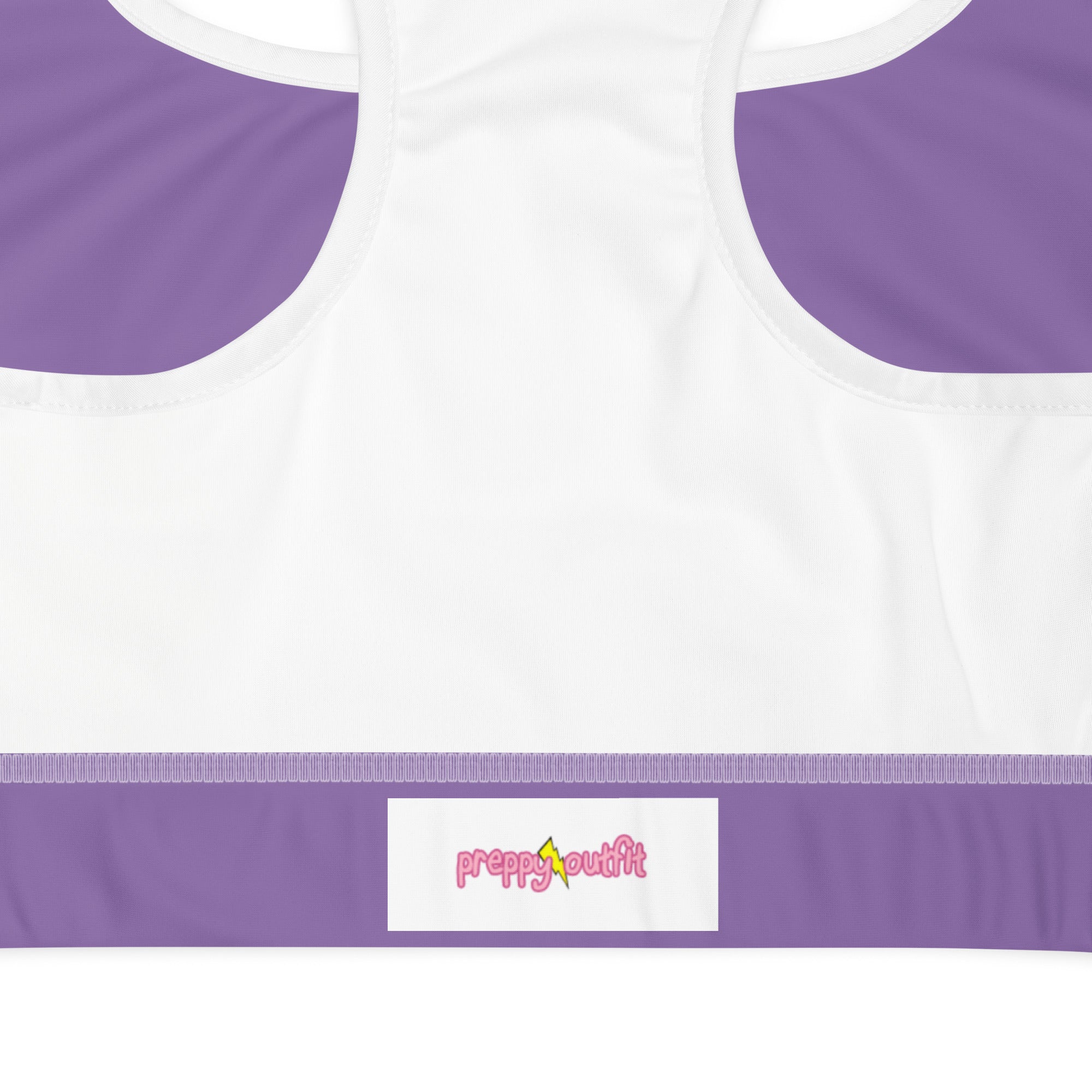 Preppy Minimal Lavender Padded Sports Bra