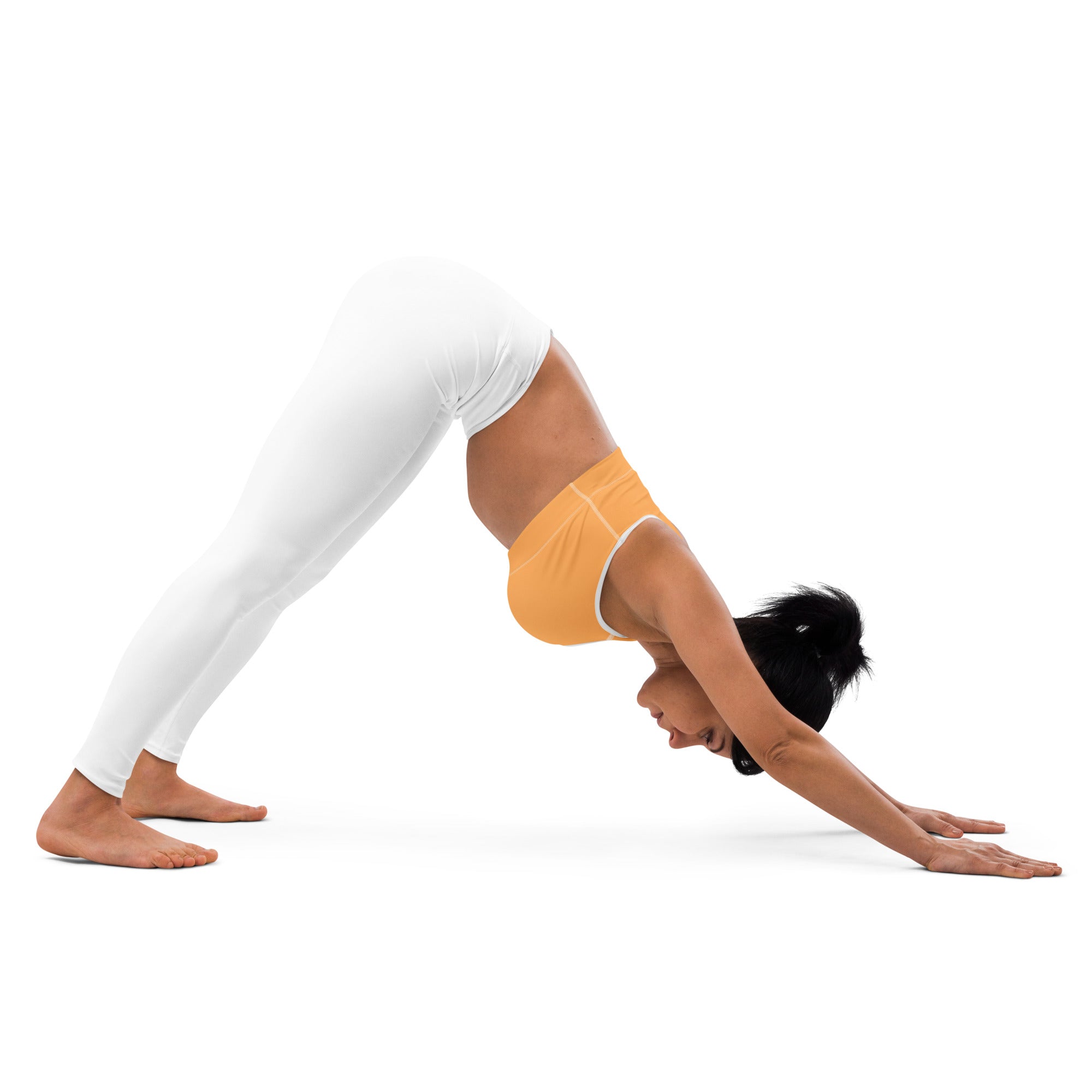 Sporty Orange Padded Gym Sports & Workout Bra
