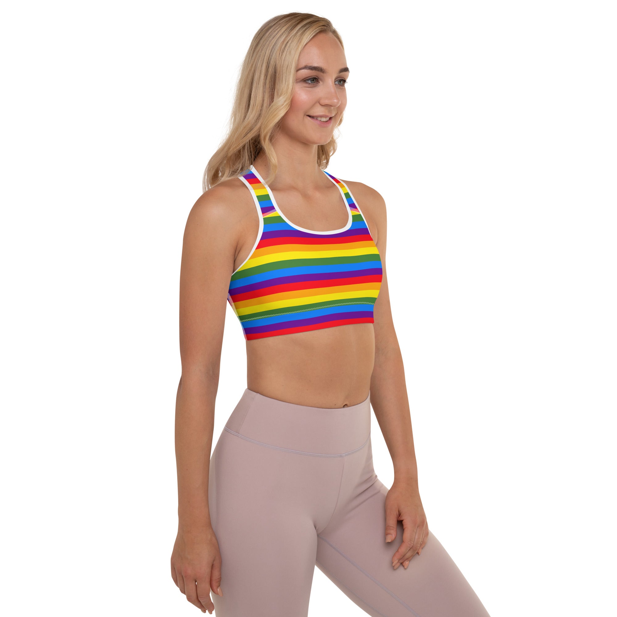 Pride Rainbow Padded Gym & Sports Bra