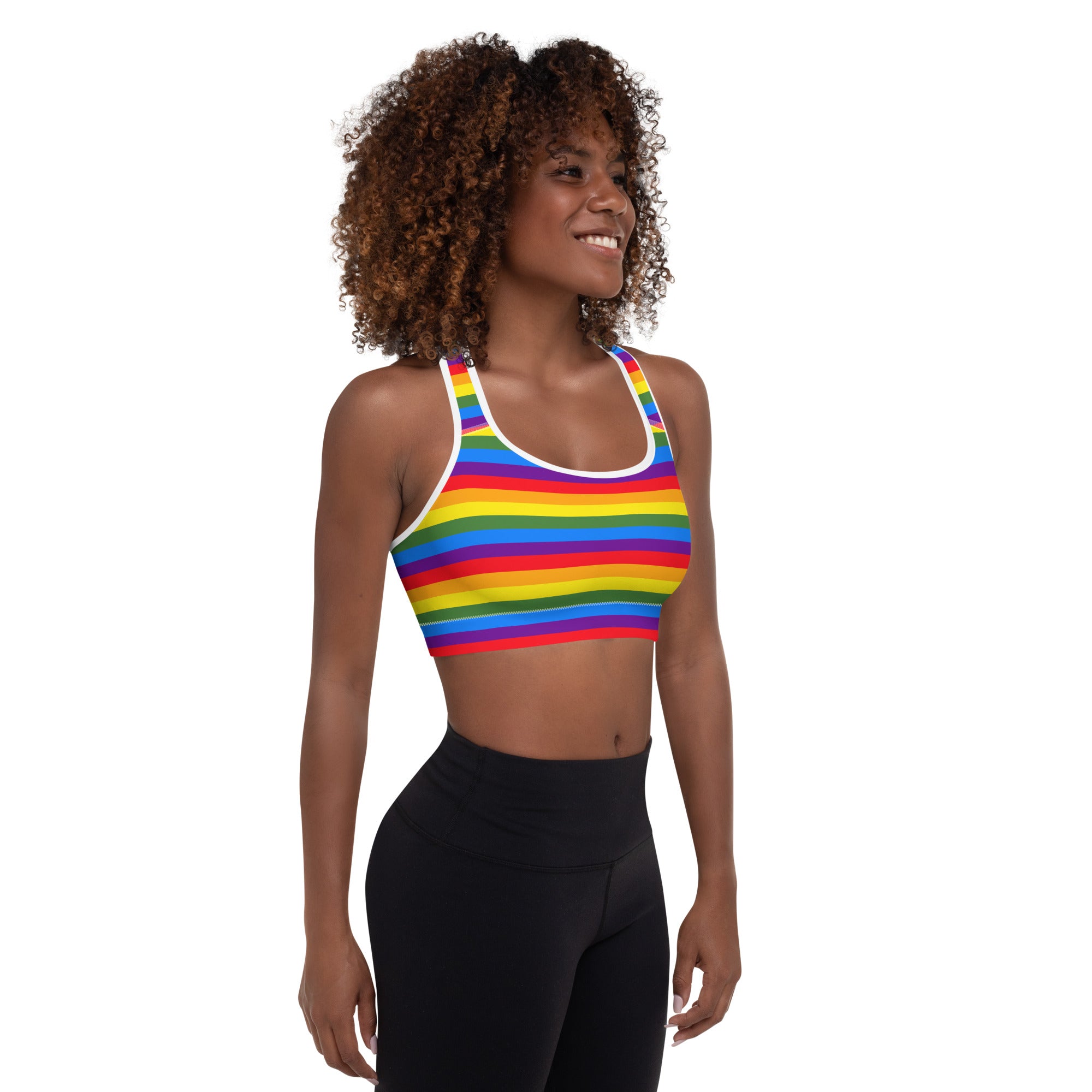 Pride Rainbow Padded Gym & Sports Bra