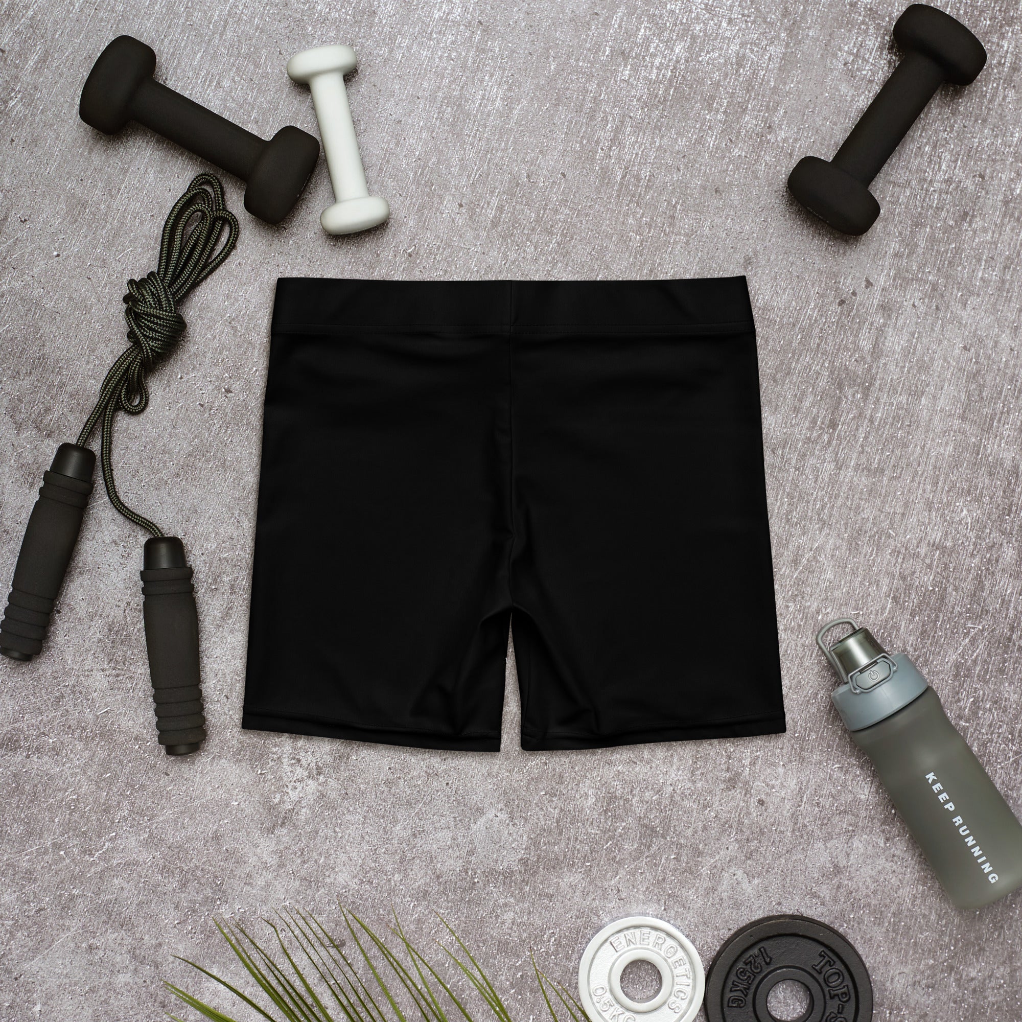 Preppy Plain Black Tight Shorts for Women