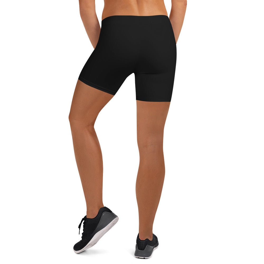 Preppy Plain Black Tight Shorts for Women