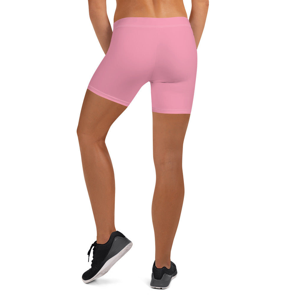 Preppy Plain Pink Tight Shorts for Women