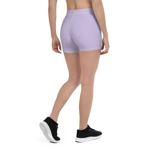 Preppy Plain Purple Tight Shorts for Women
