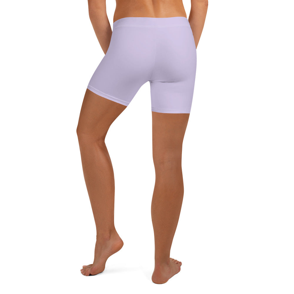 Preppy Plain Purple Tight Shorts for Women