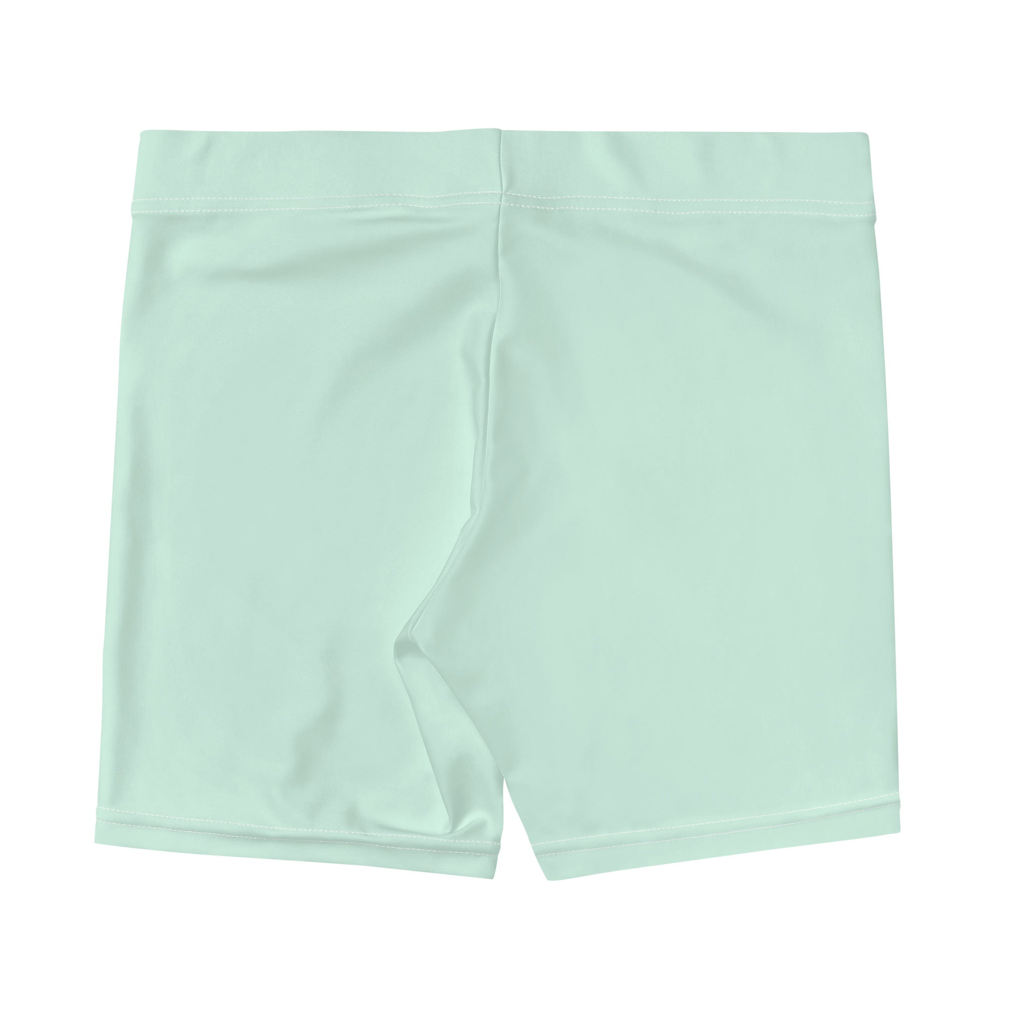 Preppy Plain Sea Green Tight Shorts for Women