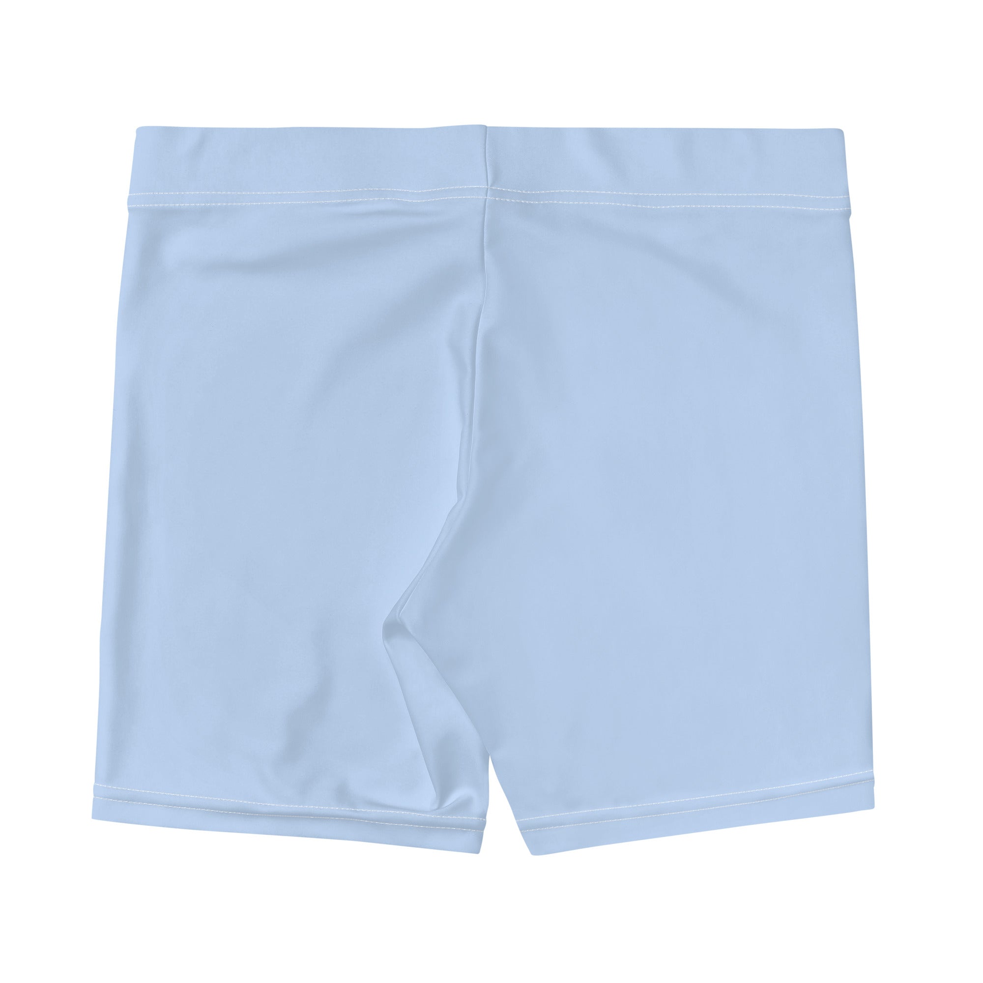 Preppy Plain Baby Blue Tight Shorts for Women
