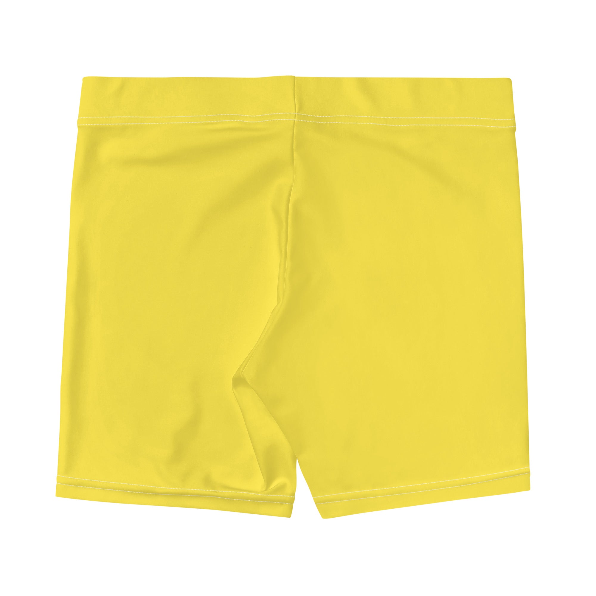Preppy Plain Yellow Tight Shorts for Women