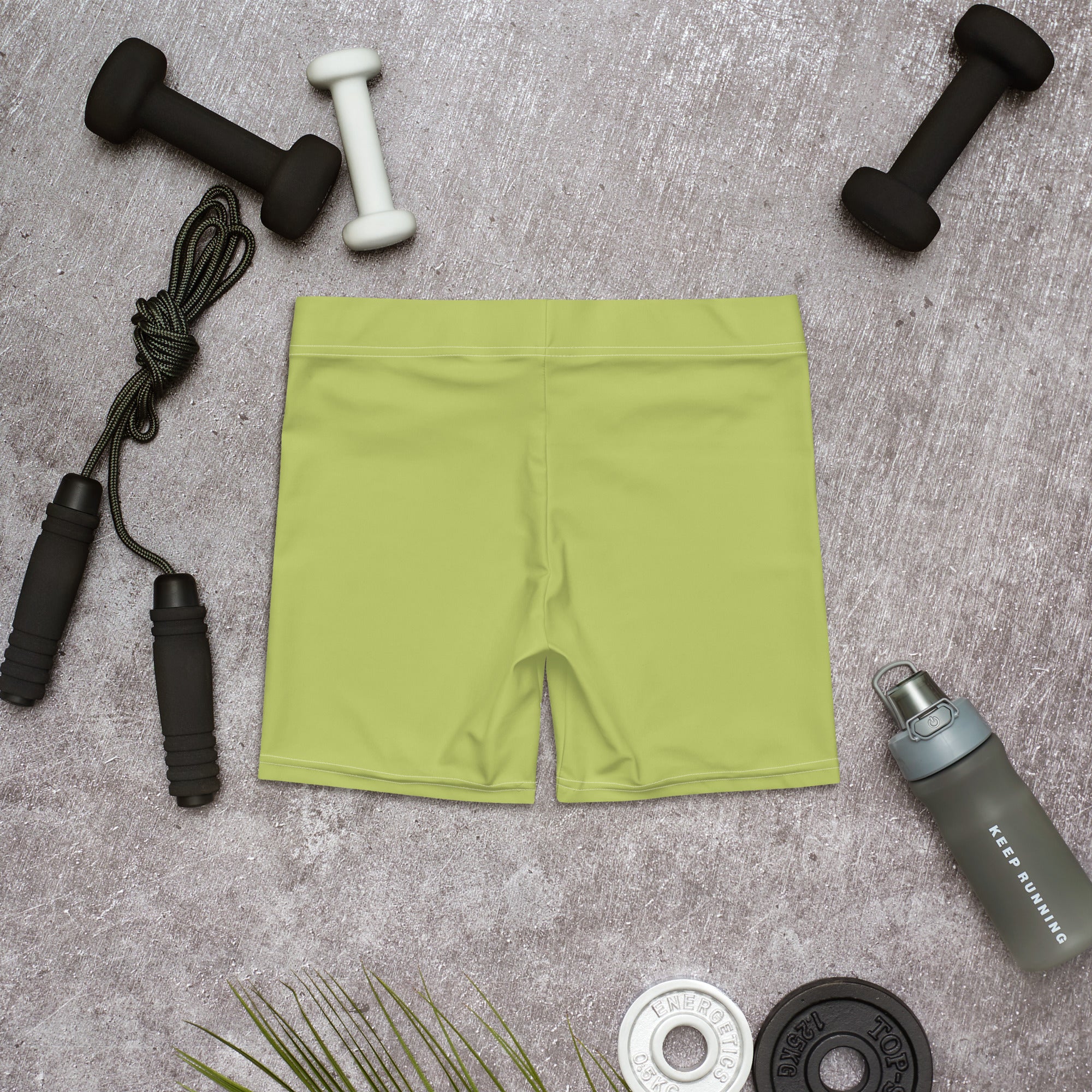 Preppy Plain Olive Green Tight Shorts for Women