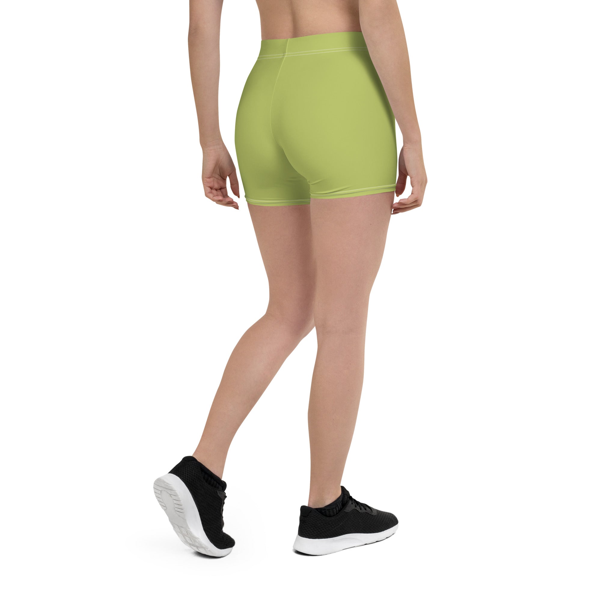 Preppy Plain Olive Green Tight Shorts for Women