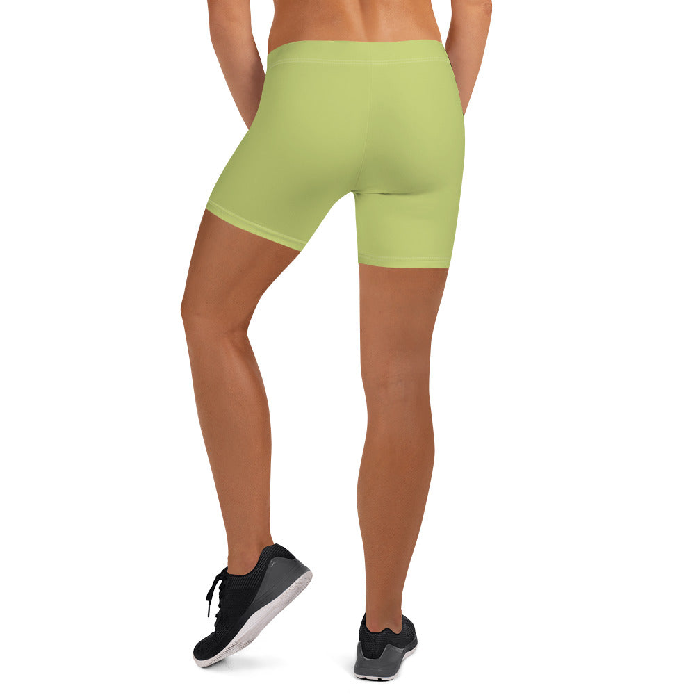 Preppy Plain Olive Green Tight Shorts for Women