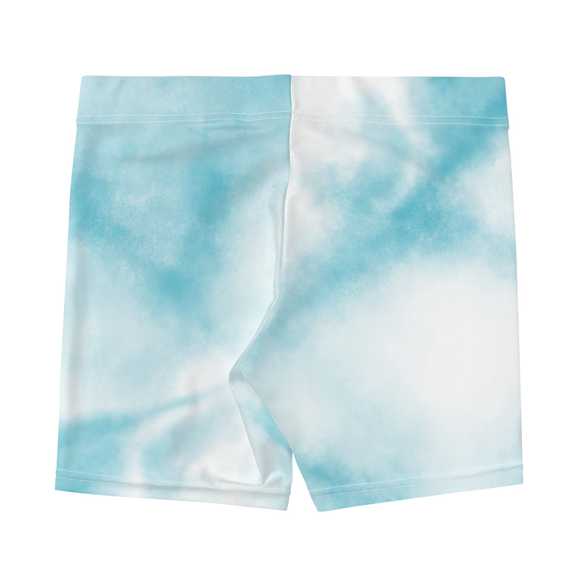 Cute Blue Tie Dye Tight Shorts for Women