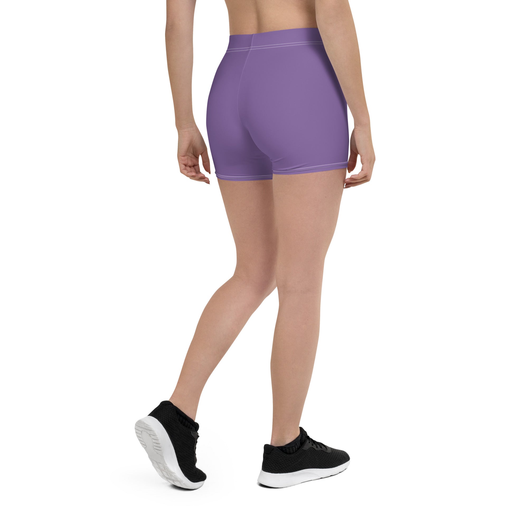 Preppy Minimal Lavender Tight Shorts for Women