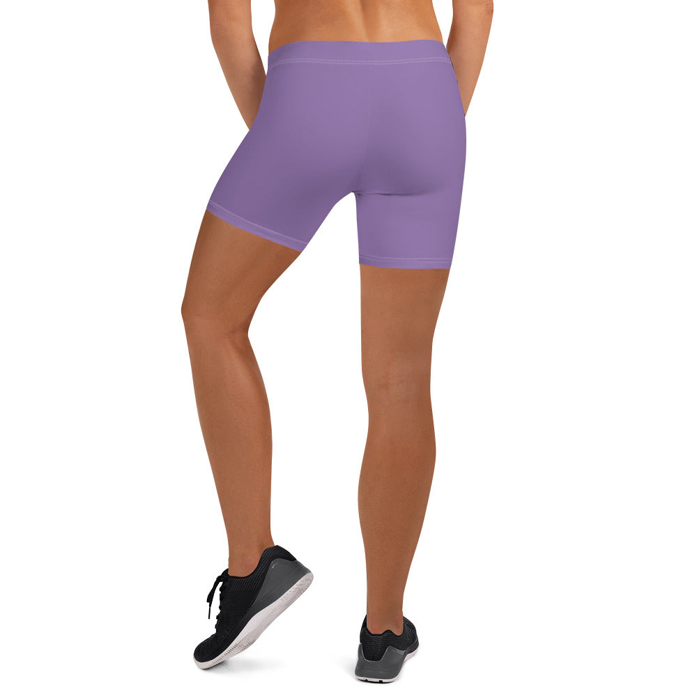 Preppy Minimal Lavender Tight Shorts for Women