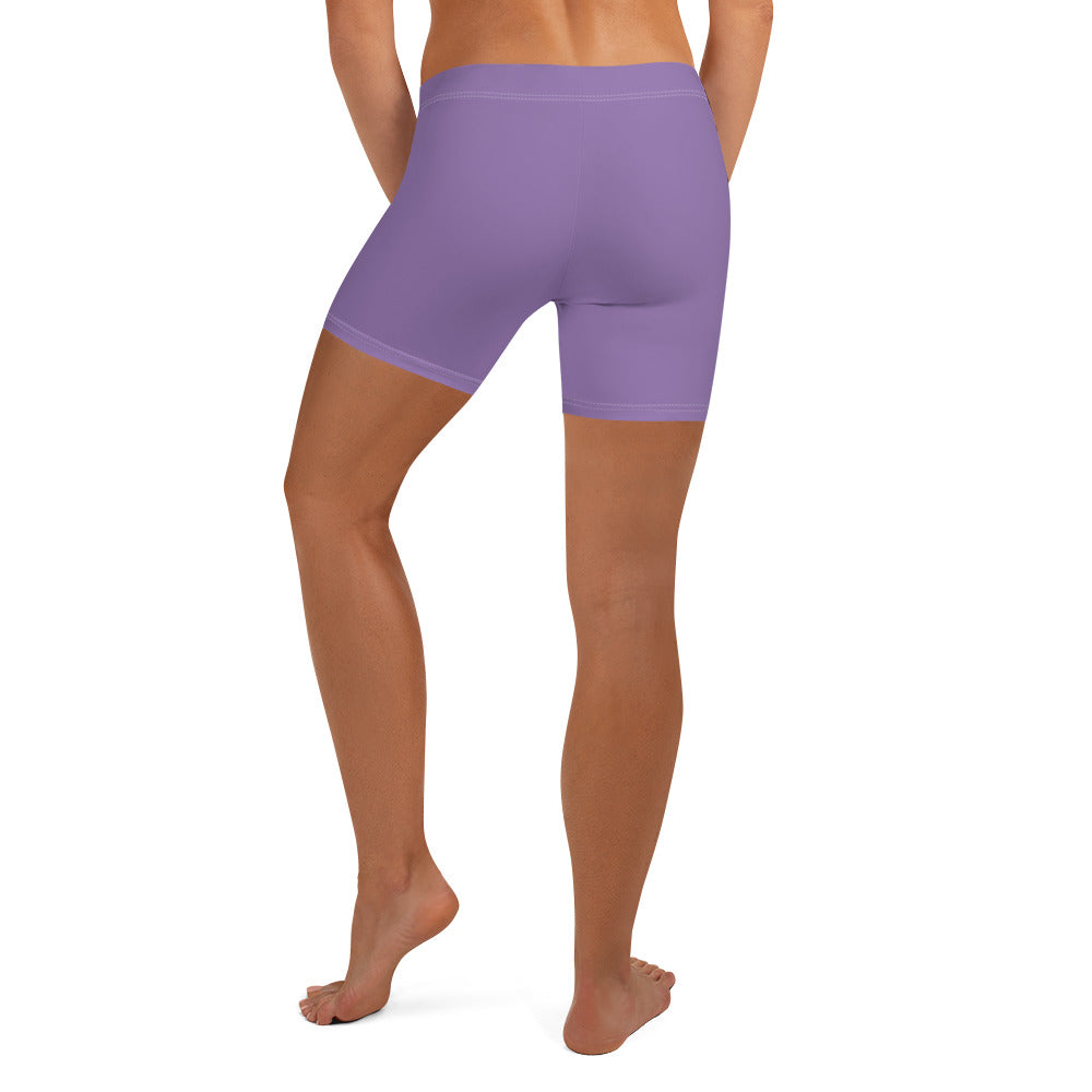 Preppy Minimal Lavender Tight Shorts for Women