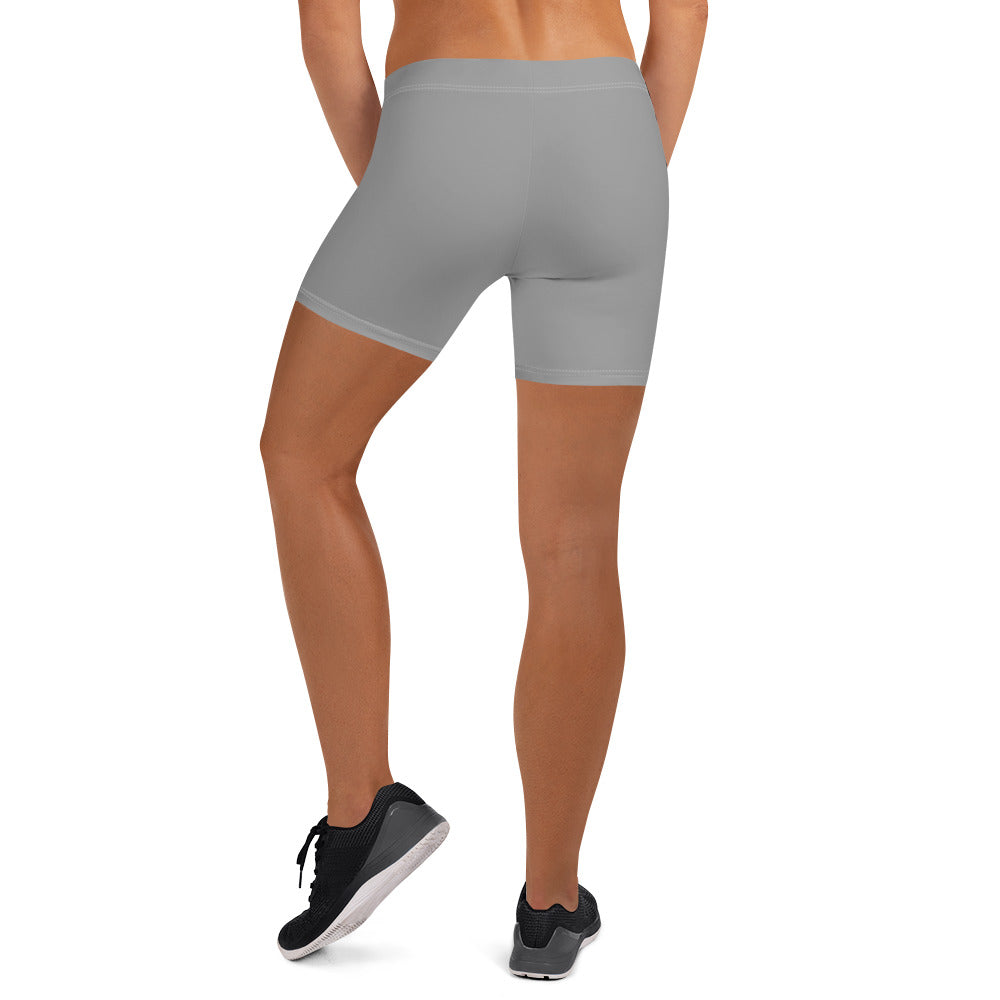 Preppy Aesthetic Grey Plain Tight Shorts for Women
