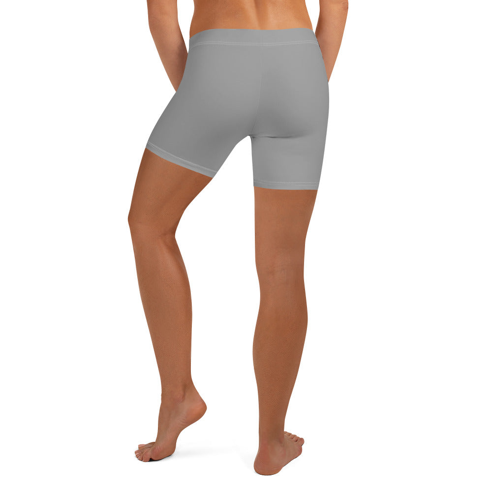 Preppy Aesthetic Grey Plain Tight Shorts for Women