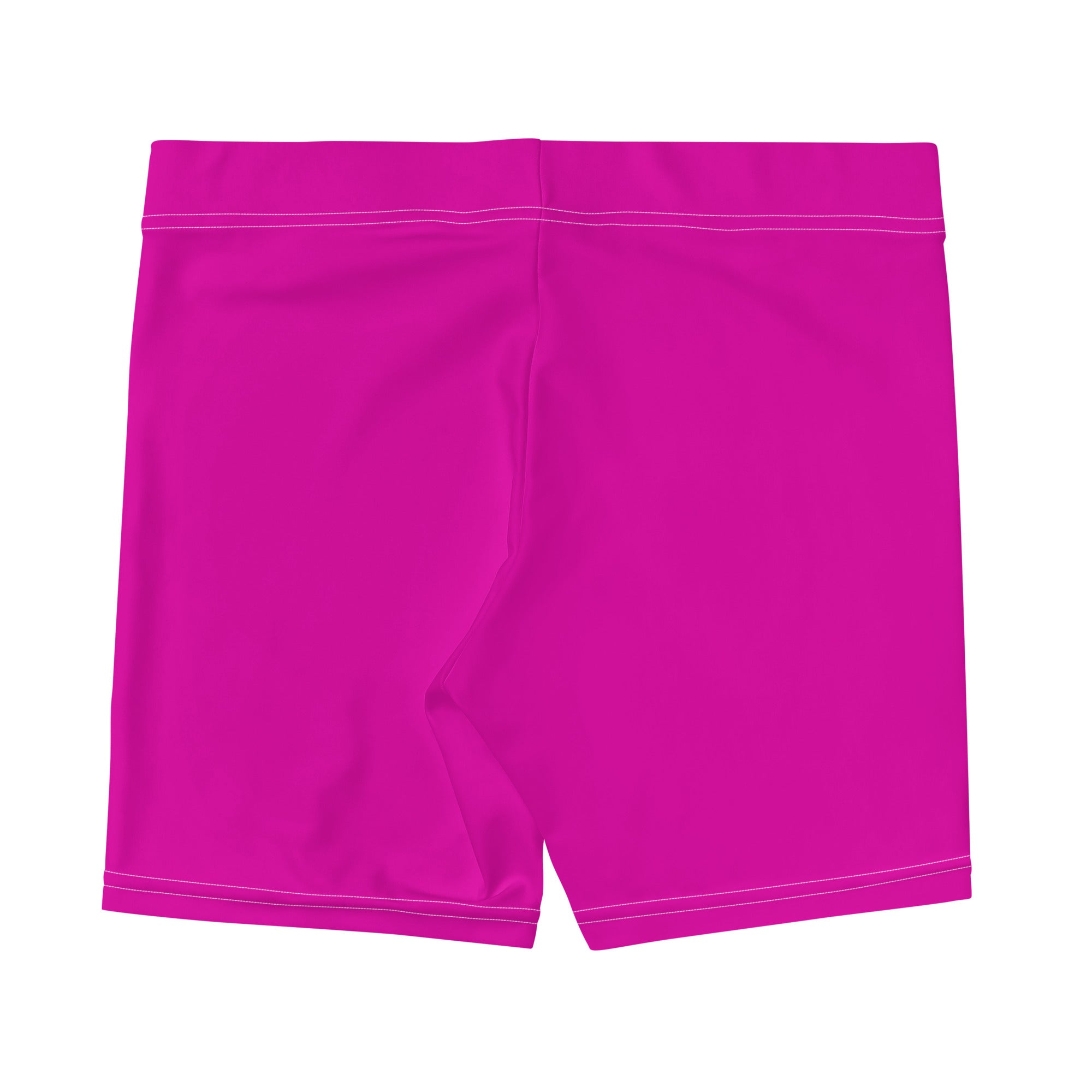 Neon Pink Plain Workout Tight Shorts for Women