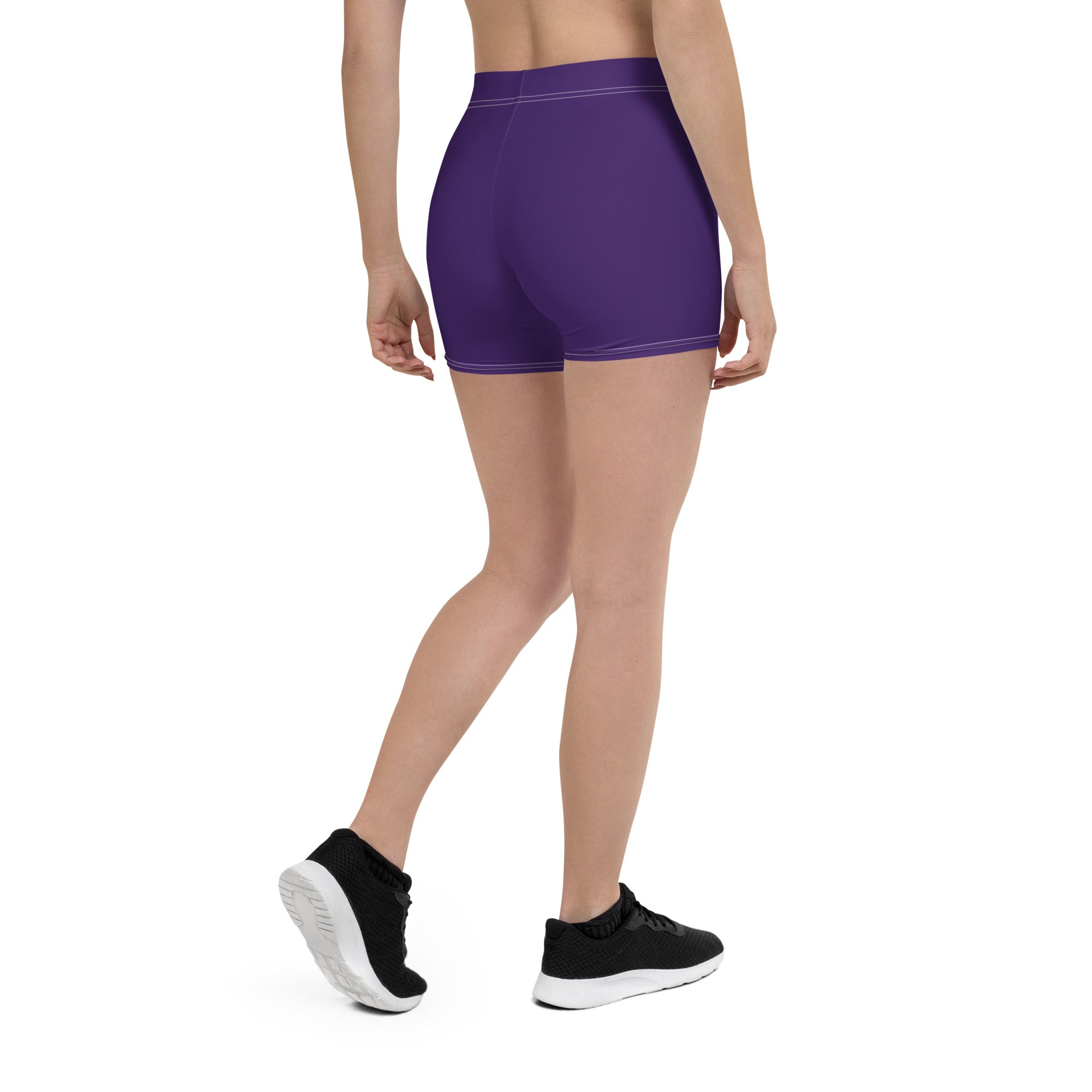 Dark Purple Plain Gym Workout Tight Shorts for Women
