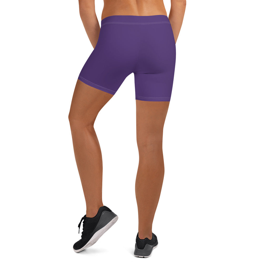 Dark Purple Plain Gym Workout Tight Shorts for Women