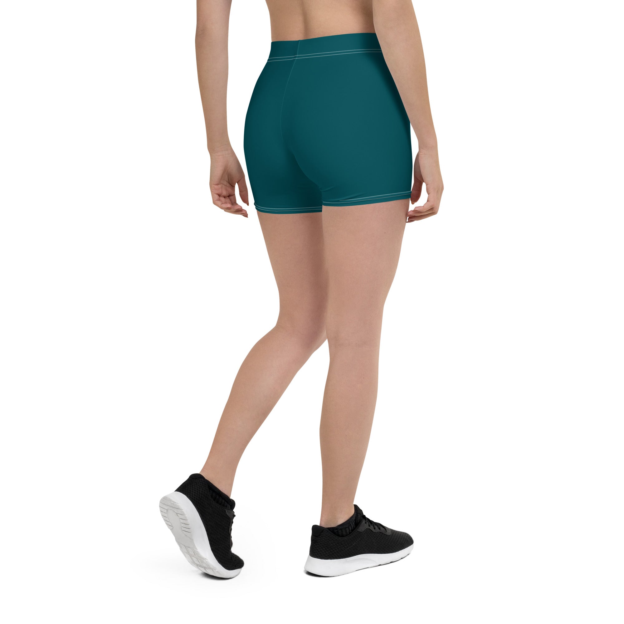 Sealmess Teal Gym Workout Tight Shorts for Women