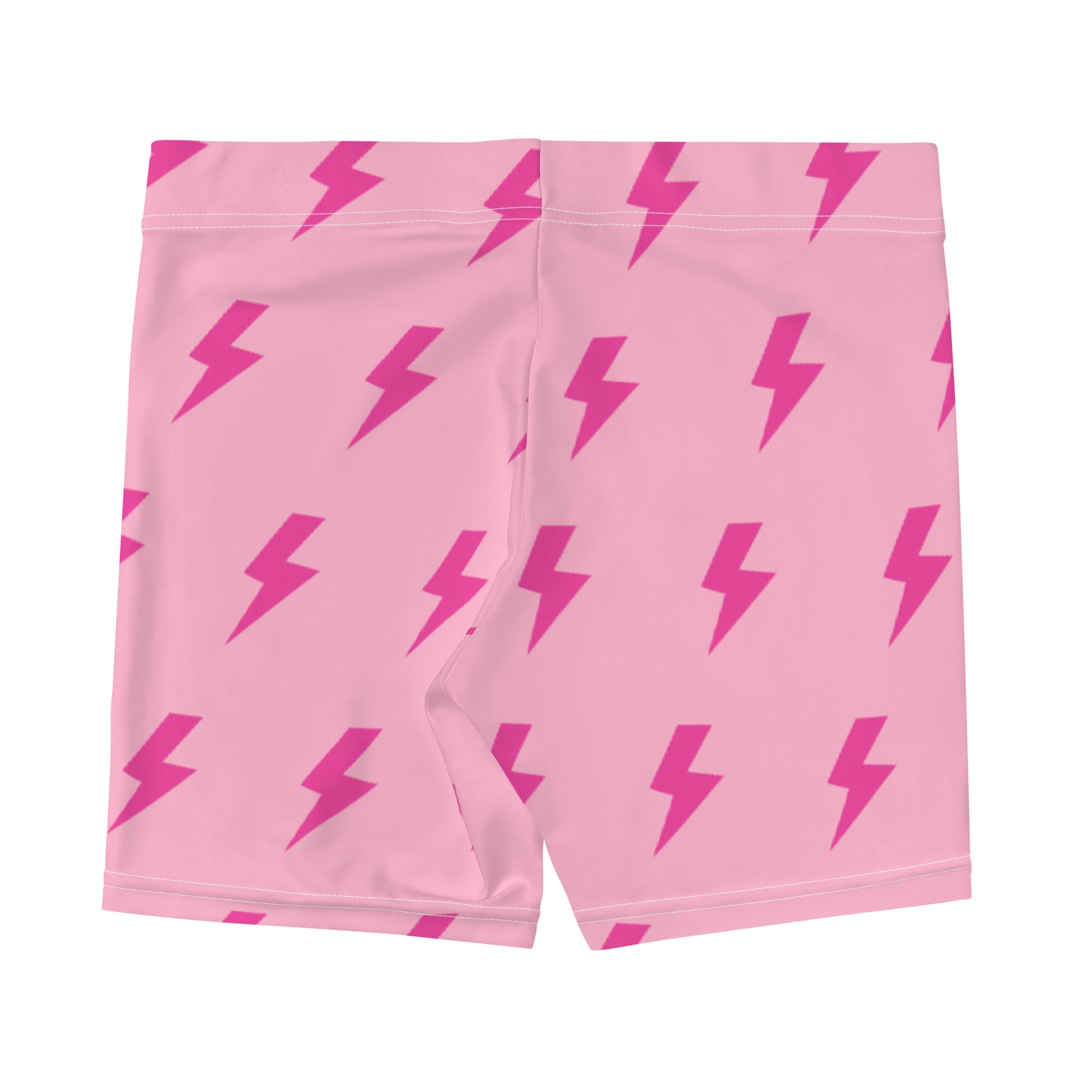 Preppy Pink Lightning Bolts Running Tight Shorts for Women