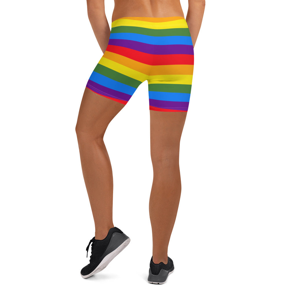Pride Rainbow Running Tight Shorts for Women