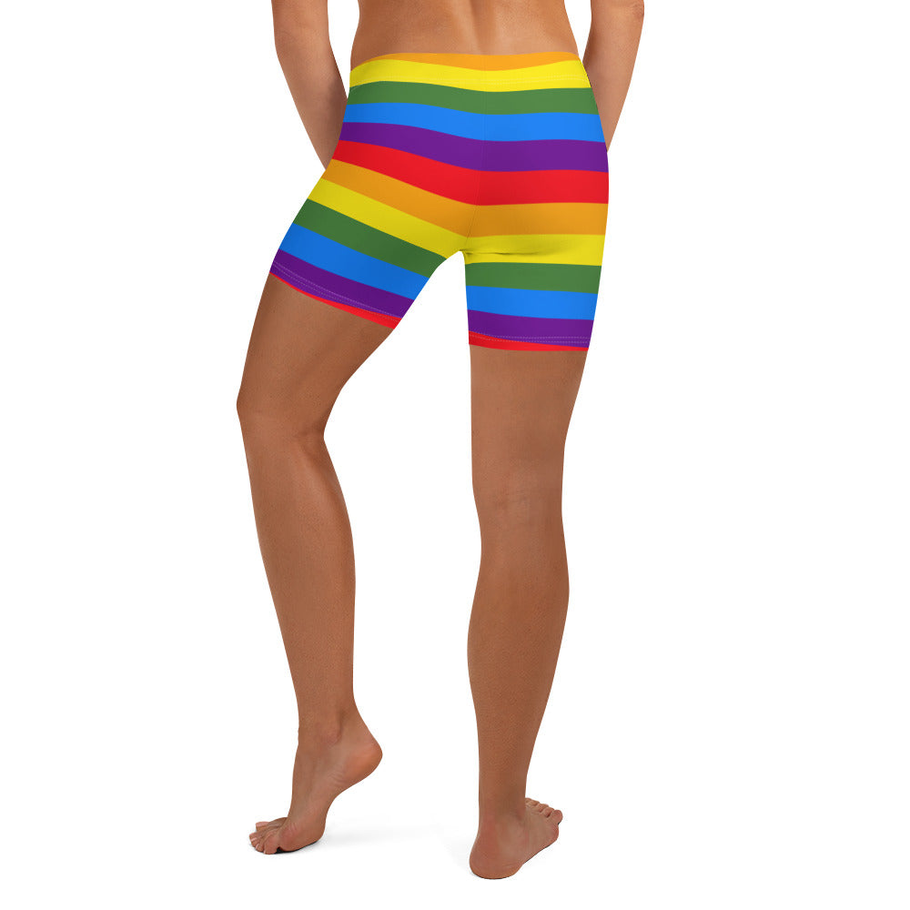 Pride Rainbow Running Tight Shorts for Women