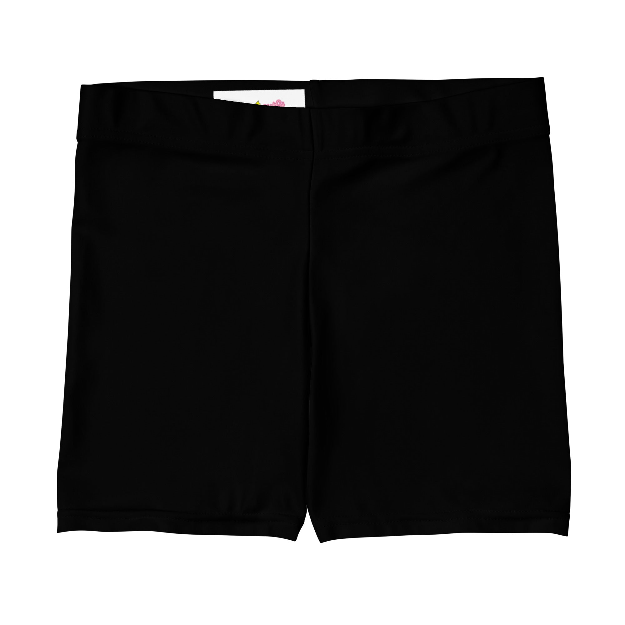 Preppy Plain Black Tight Shorts for Women