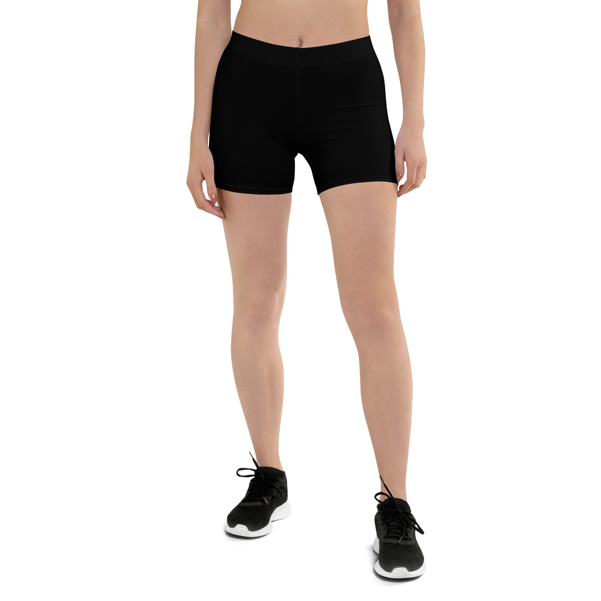 Preppy Plain Black Tight Shorts for Women