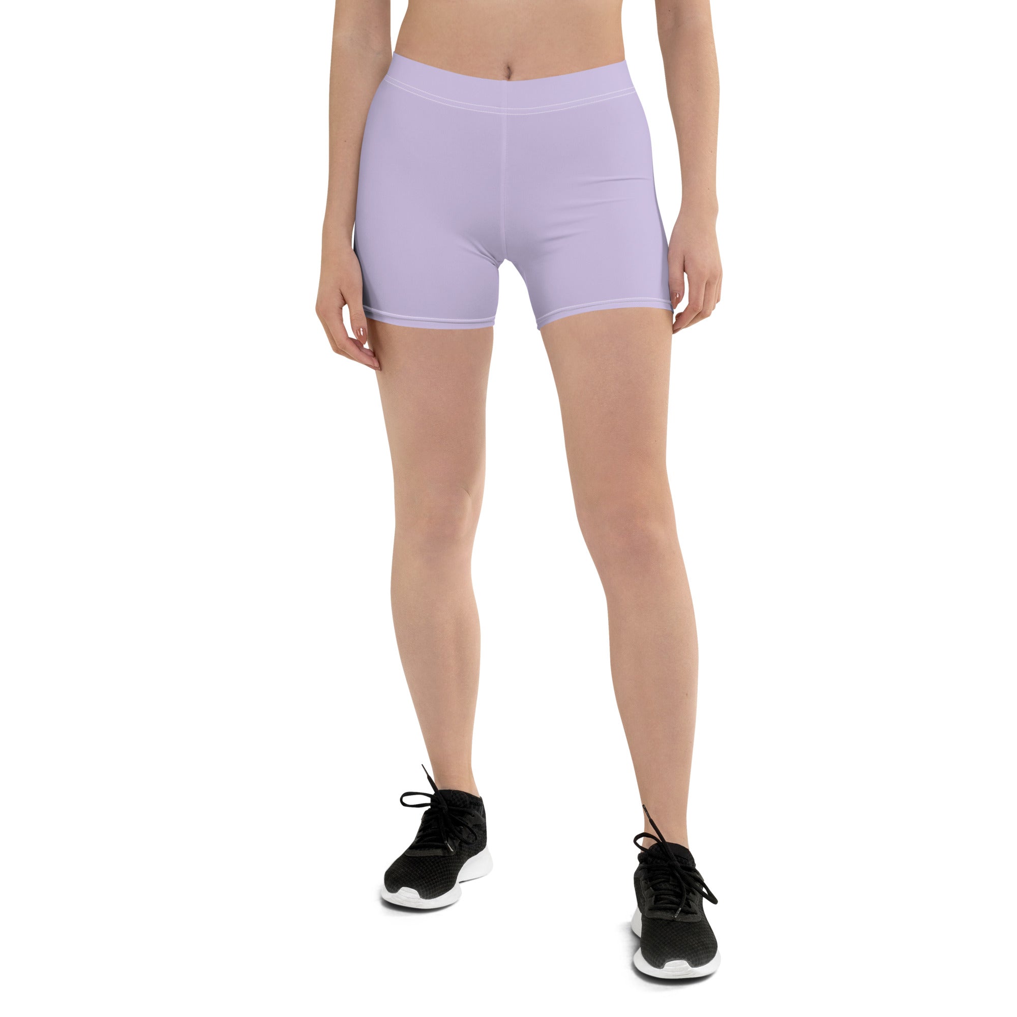 Preppy Plain Purple Tight Shorts for Women