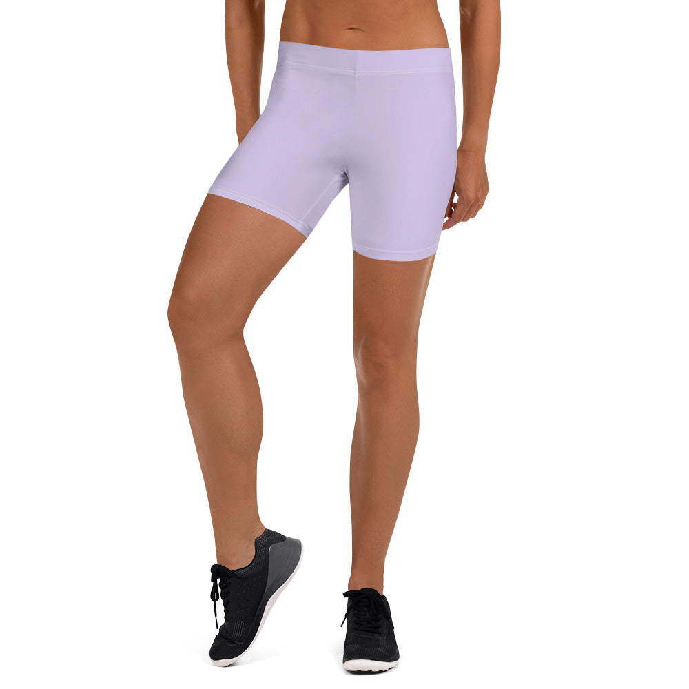 Preppy Plain Purple Tight Shorts for Women