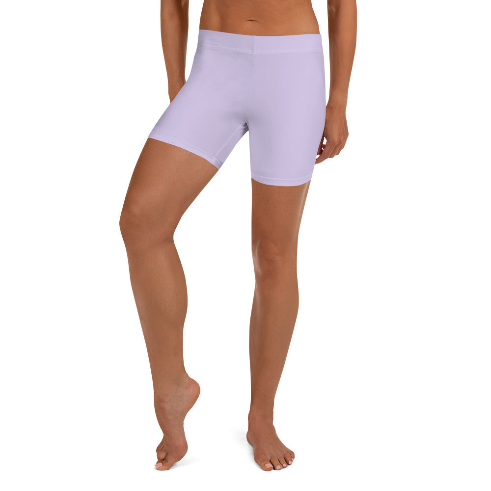 Preppy Plain Purple Tight Shorts for Women