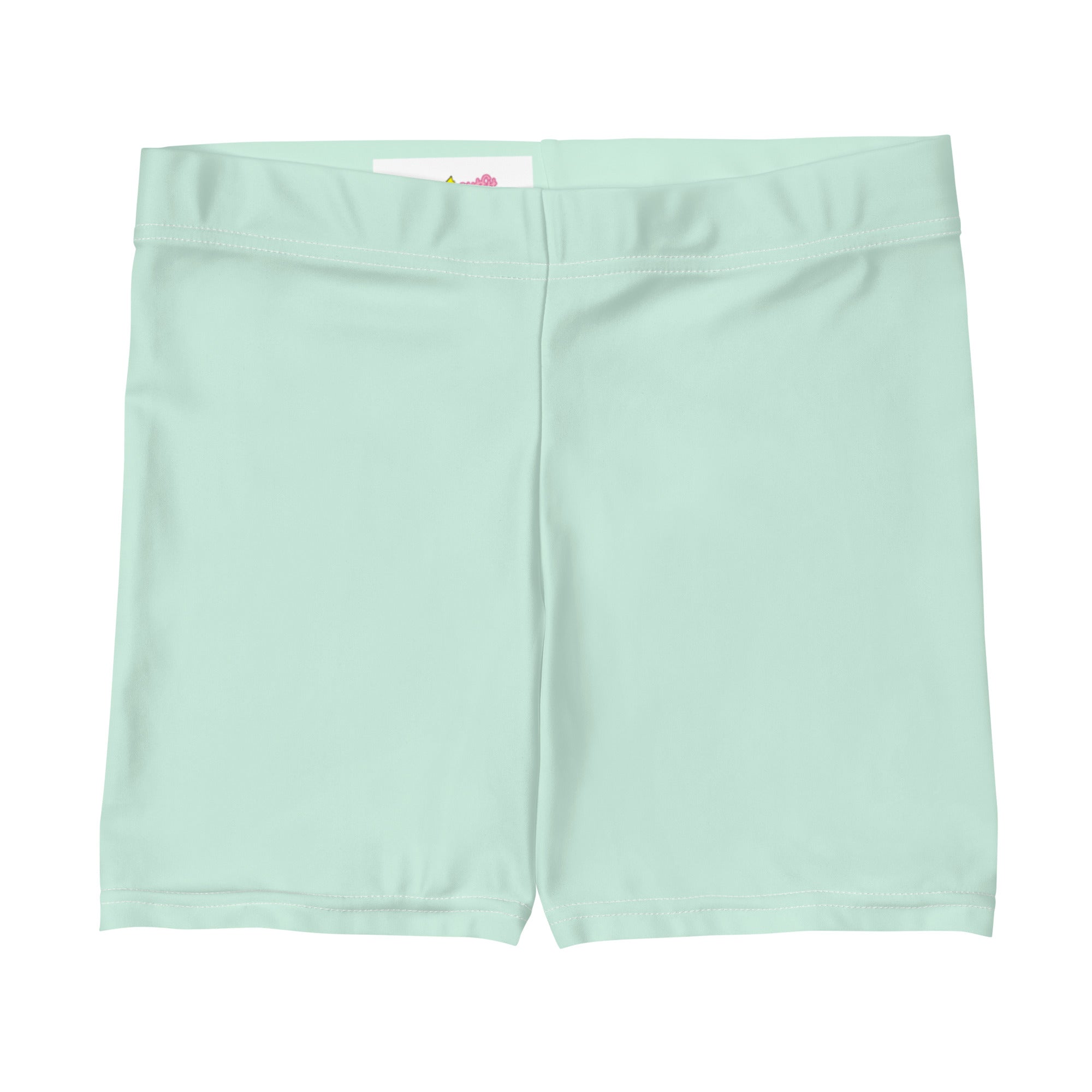 Preppy Plain Sea Green Tight Shorts for Women