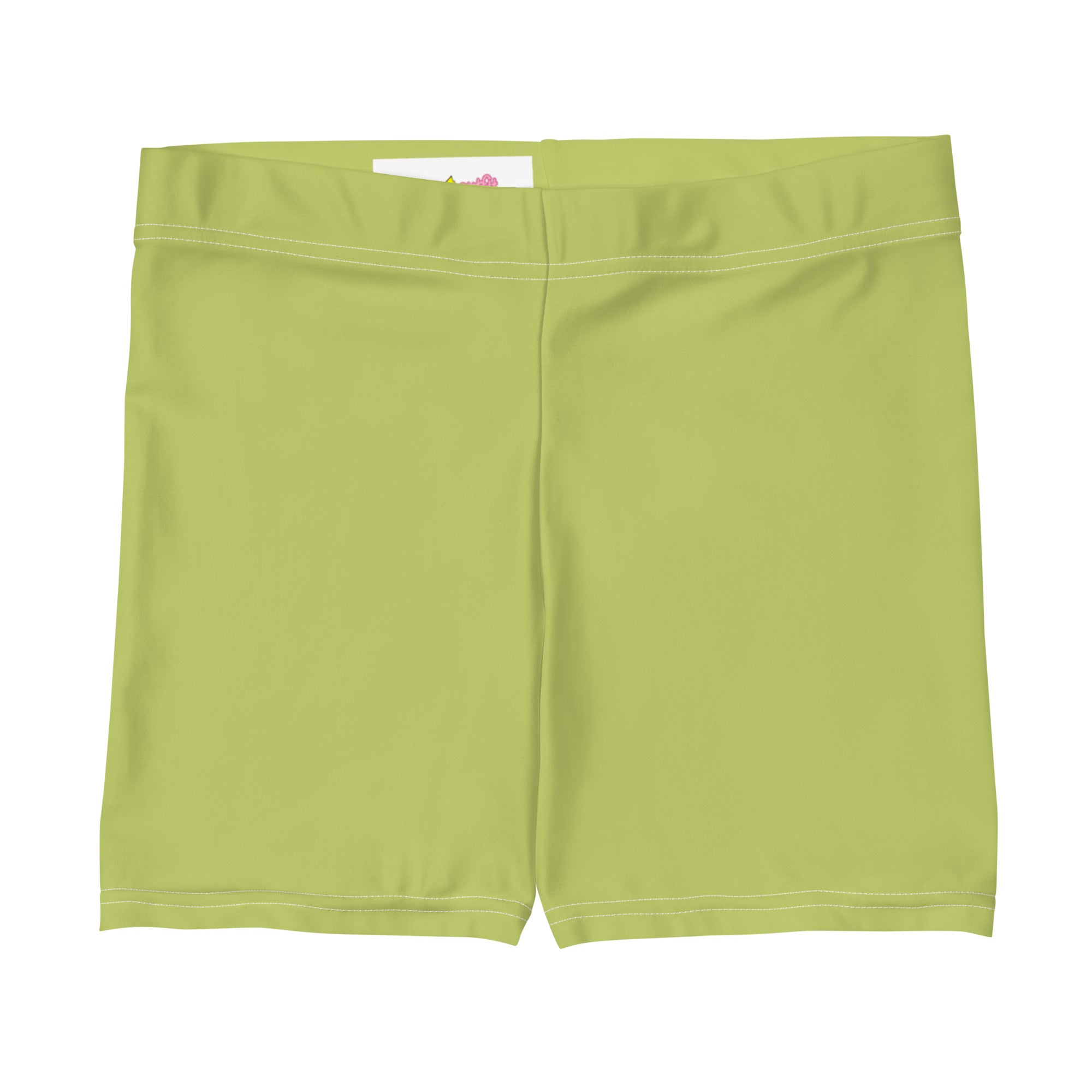 Preppy Plain Olive Green Tight Shorts for Women
