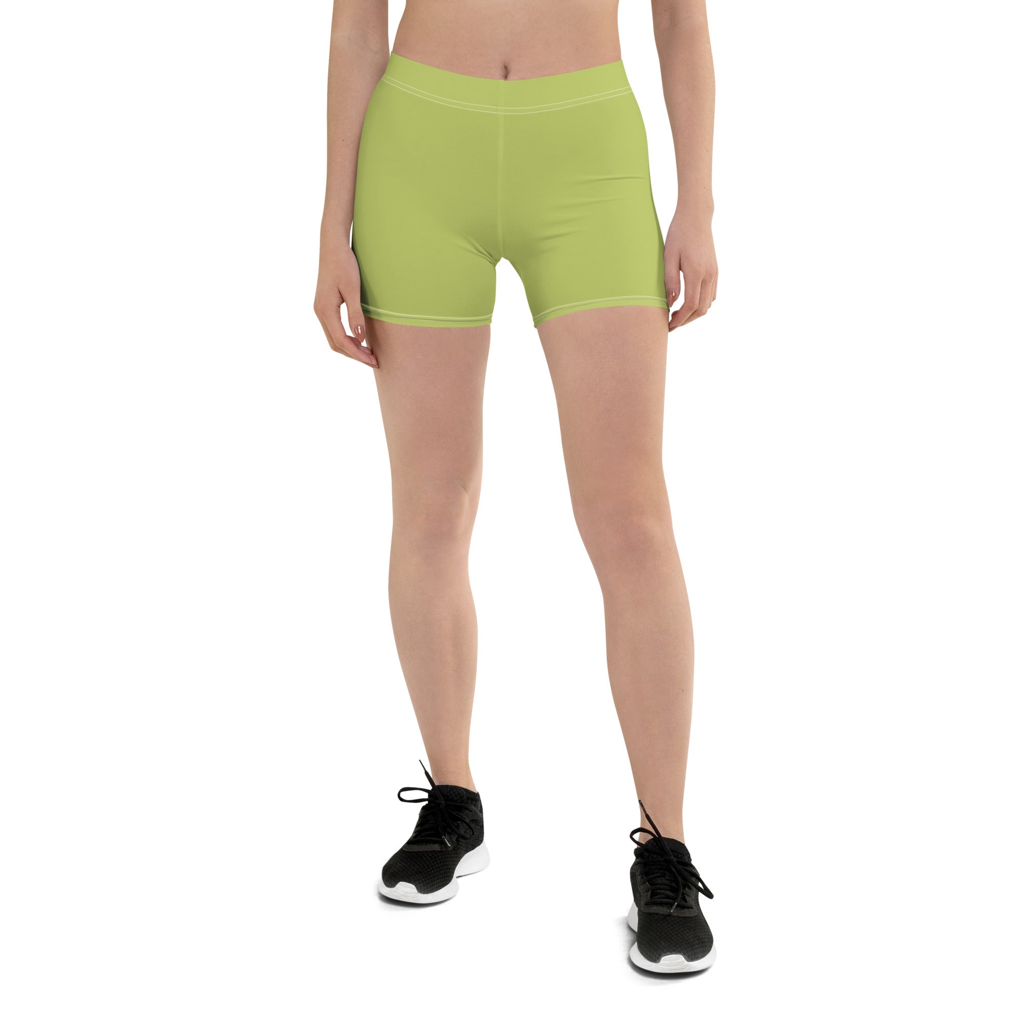 Preppy Plain Olive Green Tight Shorts for Women